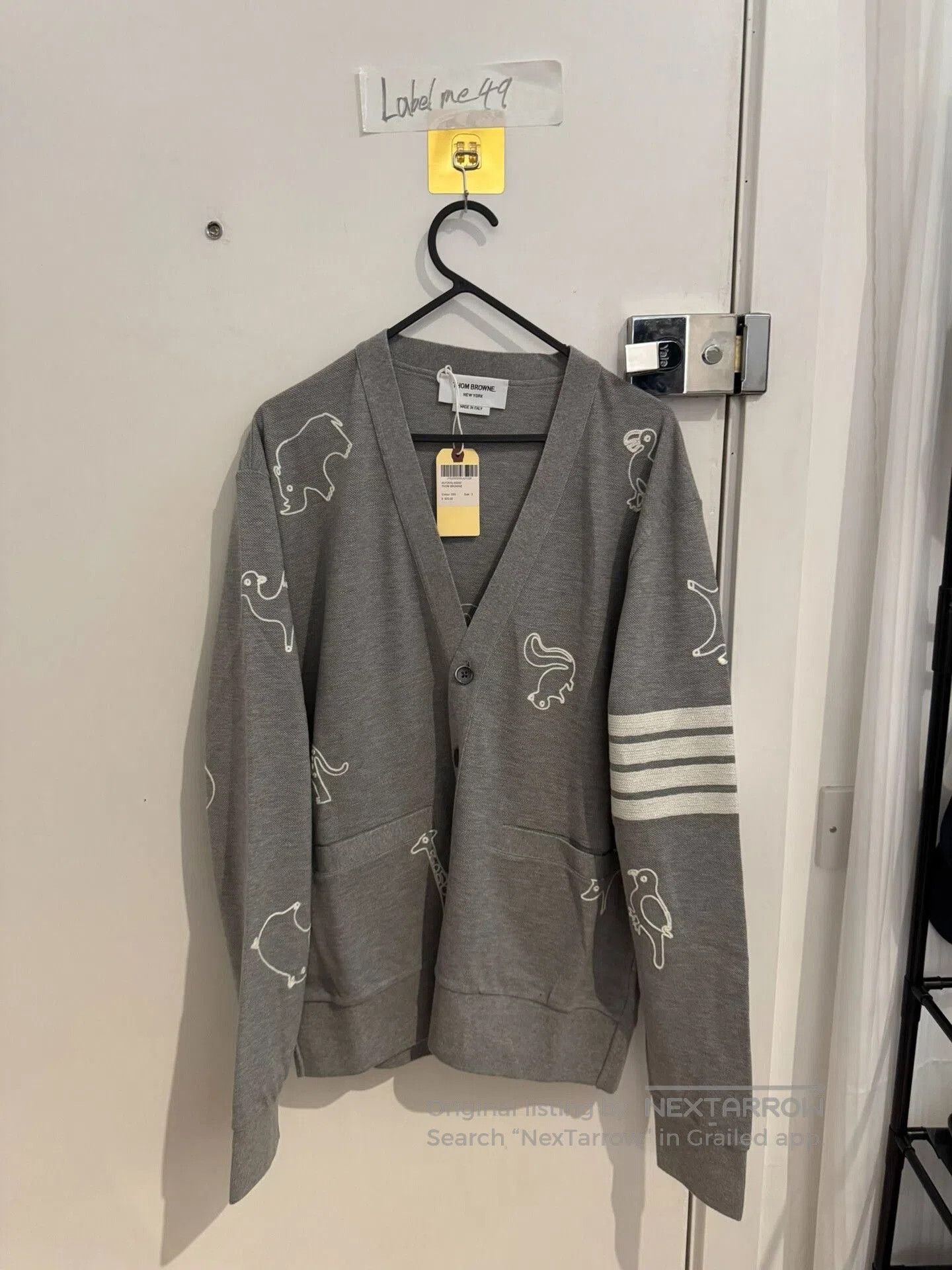 Thom Browne thom browne gray cardigan with animal designs. Size US M / EU 48-50 / 2 - 1 Thumbnail