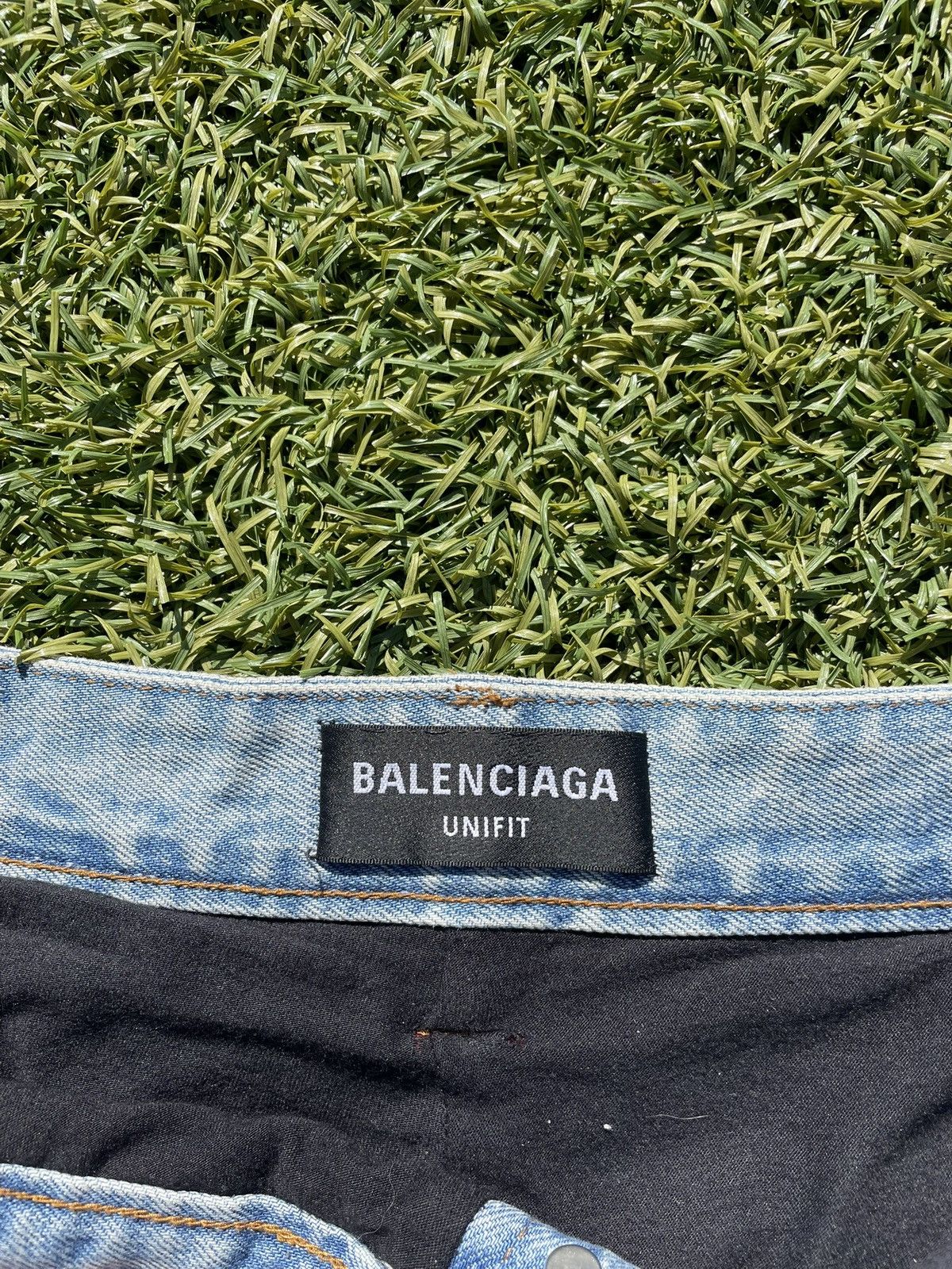 Balenciaga AW21 “Afterworld” - Balenciaga Slashed Sporty B Track Denim Size US 32 / EU 48 - 3 Thumbnail