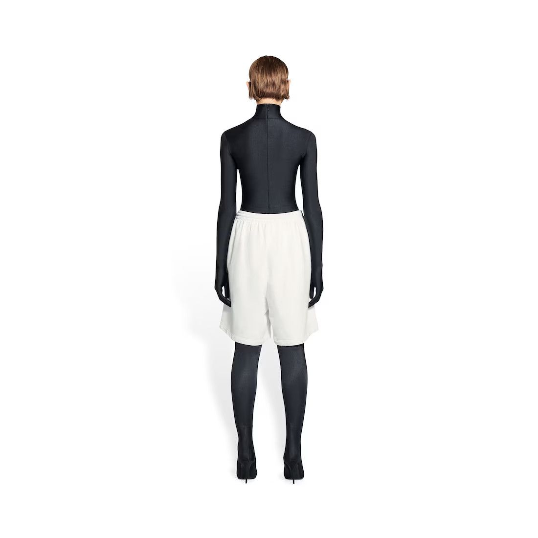 Balenciaga o1mt1gz0924 Sweat Shorts in White Size 24" / US 00 / IT 34 - 5 Thumbnail