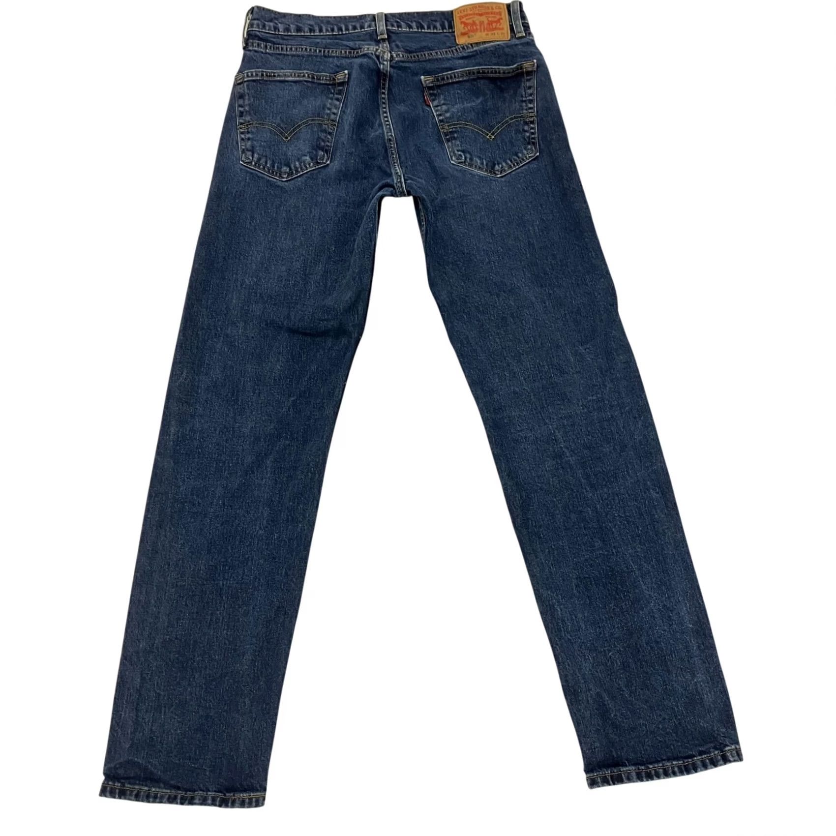 Levi's Levi’s 505 Jeans Mens 32W 31L Blue Regular Straight Leg Stretch Denim Red Tab Size US 32 / EU 48 - 4 Thumbnail
