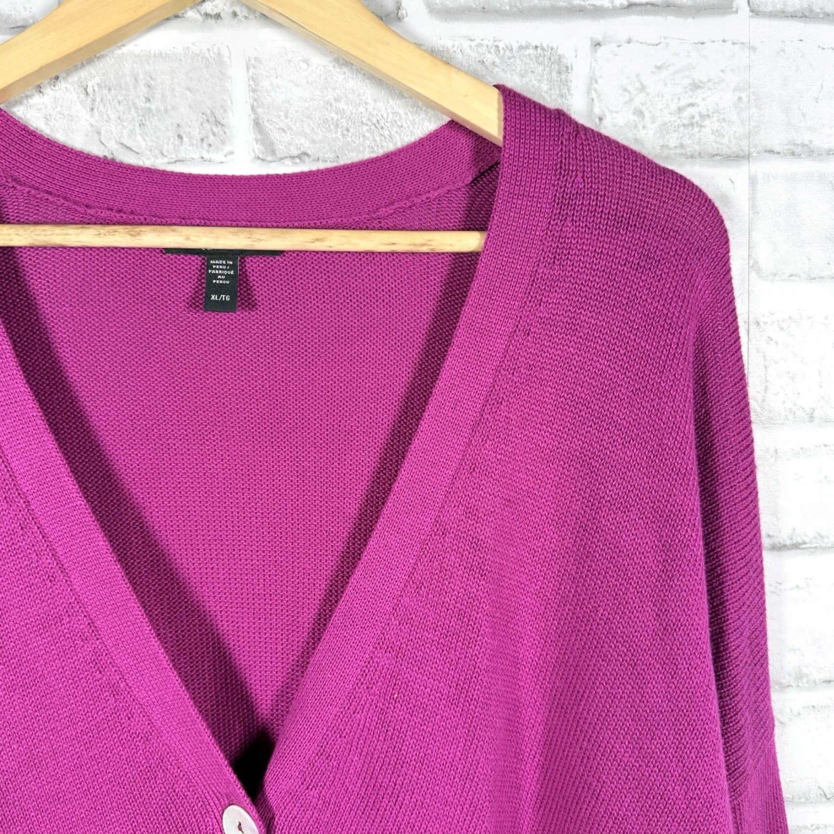 Eileen Fisher Eileen Fisher Cardigan Womens XL Purple Cotton Blend Size XL / US 12-14 / IT 48-50 - 2 Thumbnail
