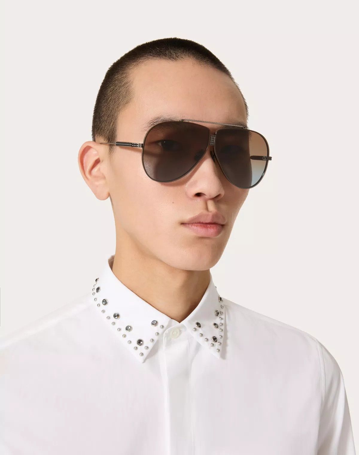 Valentino oc11z0625 Size:64/Pilot Titanium Stud Frame in Multicolor Size ONE SIZE - 5 Thumbnail