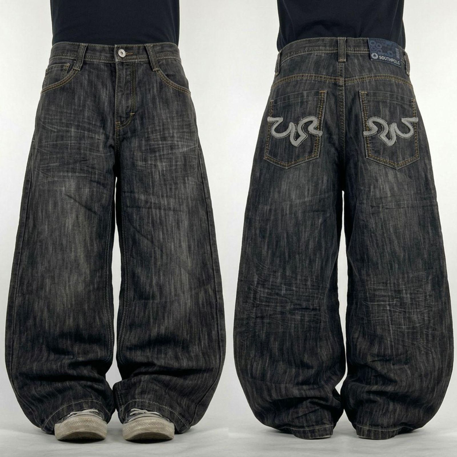 JNCO × Southpole × Vintage Southpole Faded Y2K Baggy Jeans Wide