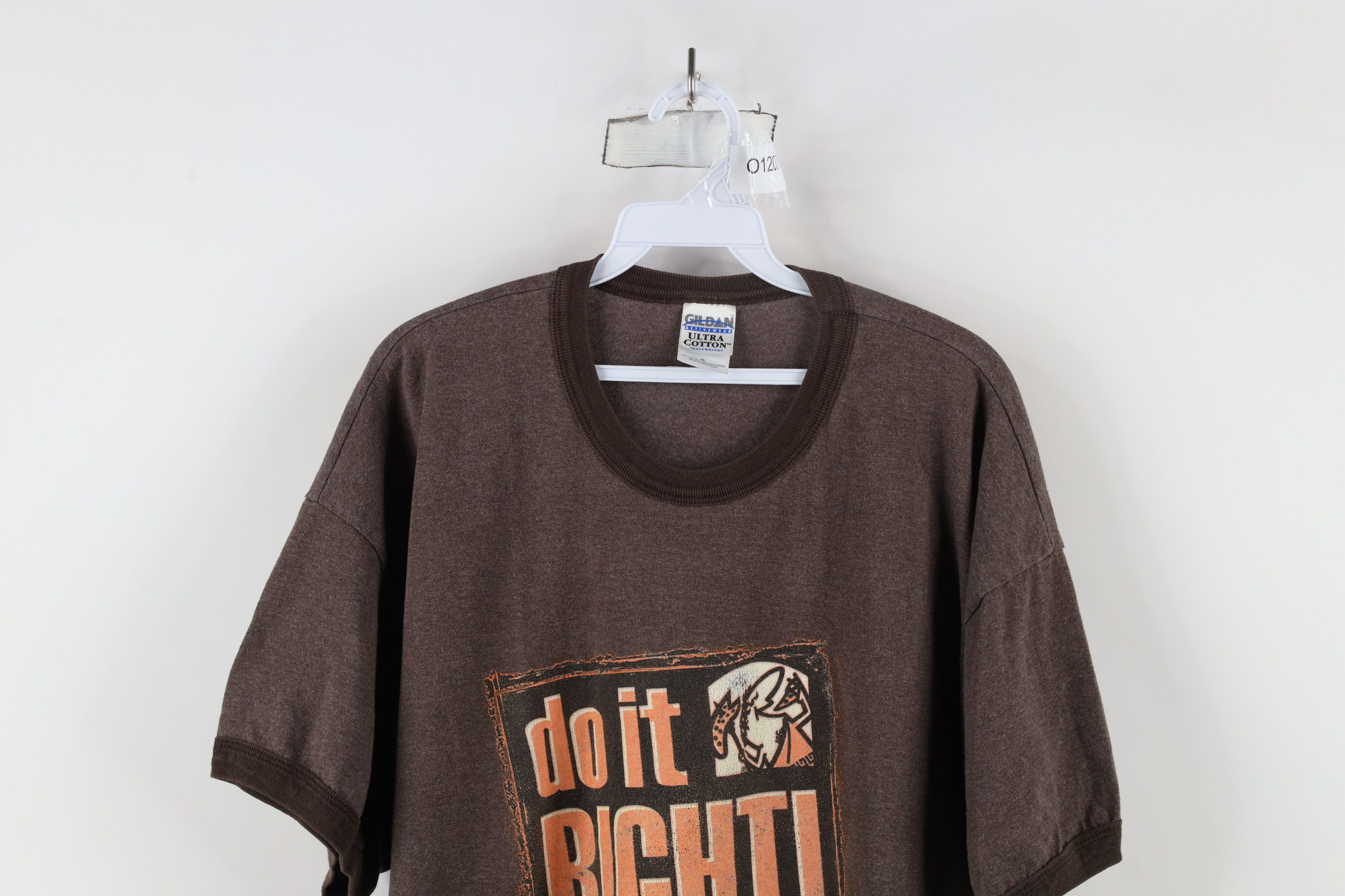 Vintage Vintage 90s Y2K Little Caesars Pizza Ringer T-Shirt Brown Size US XL / EU 56 / 4 - 2 Thumbnail