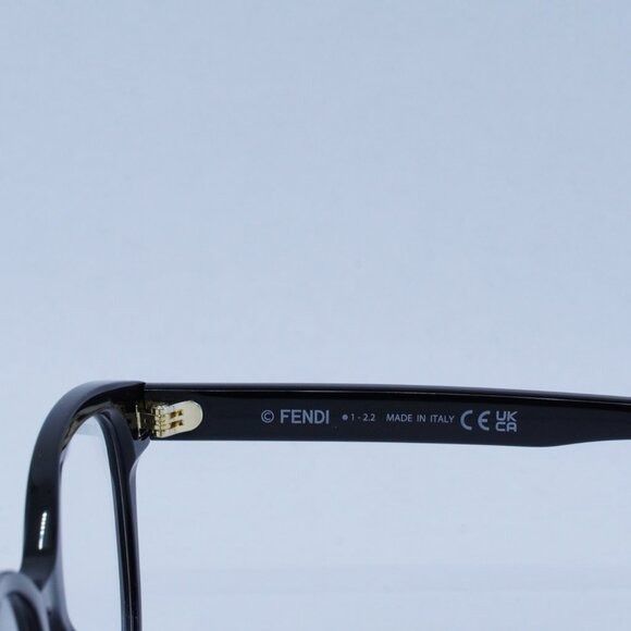 Fendi Fendi FE50024I 001 Eyeglasses Shiny Black 52mm Cat Eye Frame Size ONE SIZE - 9 Thumbnail