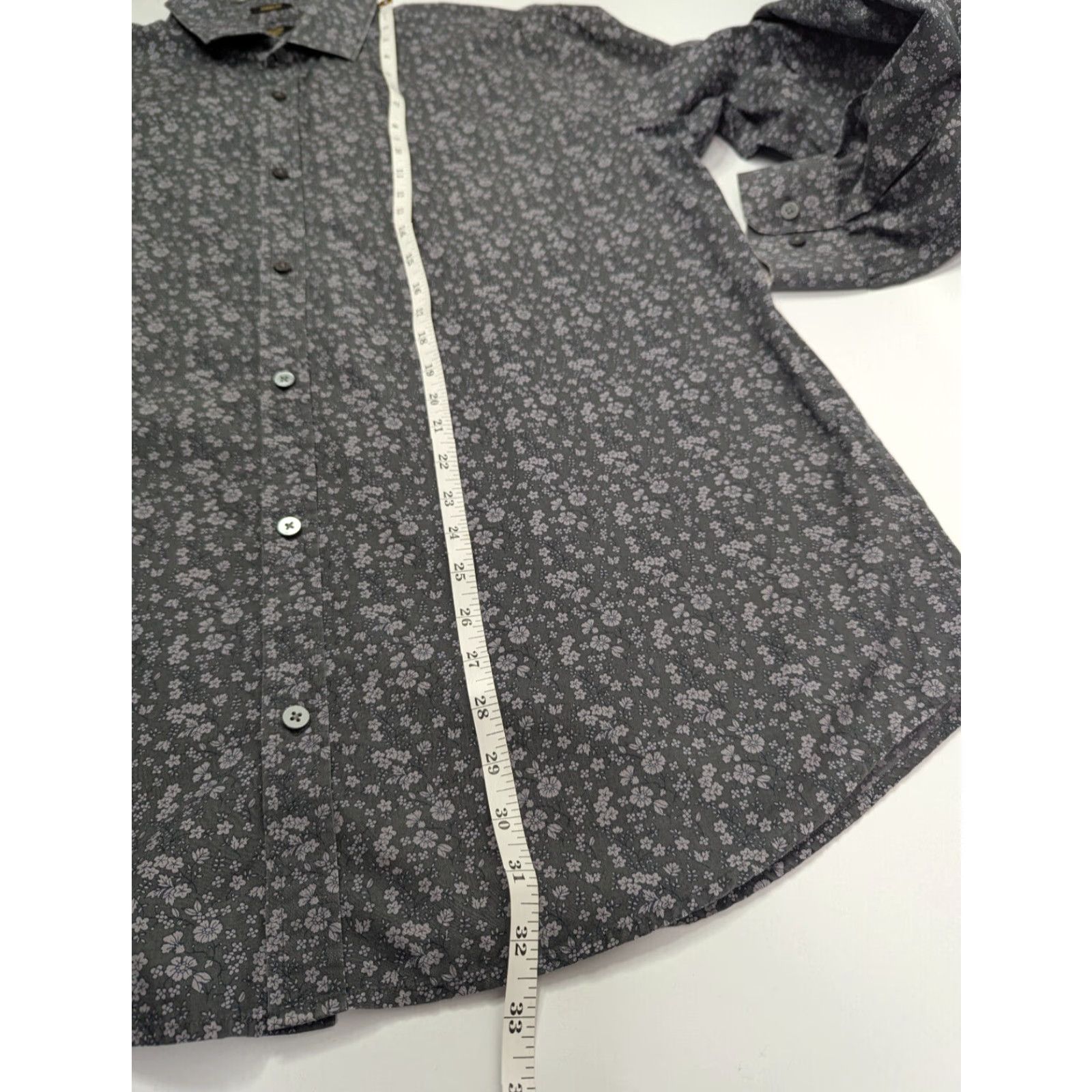 Vintage Penguin Munsingwear Floral Long Sleeve Grey Shirt Mens 2XL Button Classic Fit Size US XXL / EU 58 / 5 - 5 Thumbnail