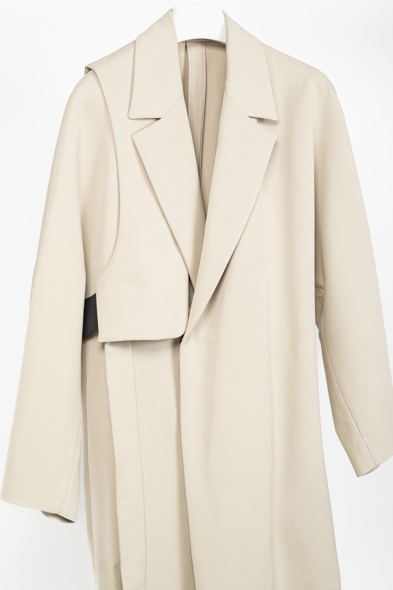Wooyoungmi Wooyoungmi SS/17 Beige Twill Wrap Harness Coat Size US M / EU 48-50 / 2 - 3 Thumbnail