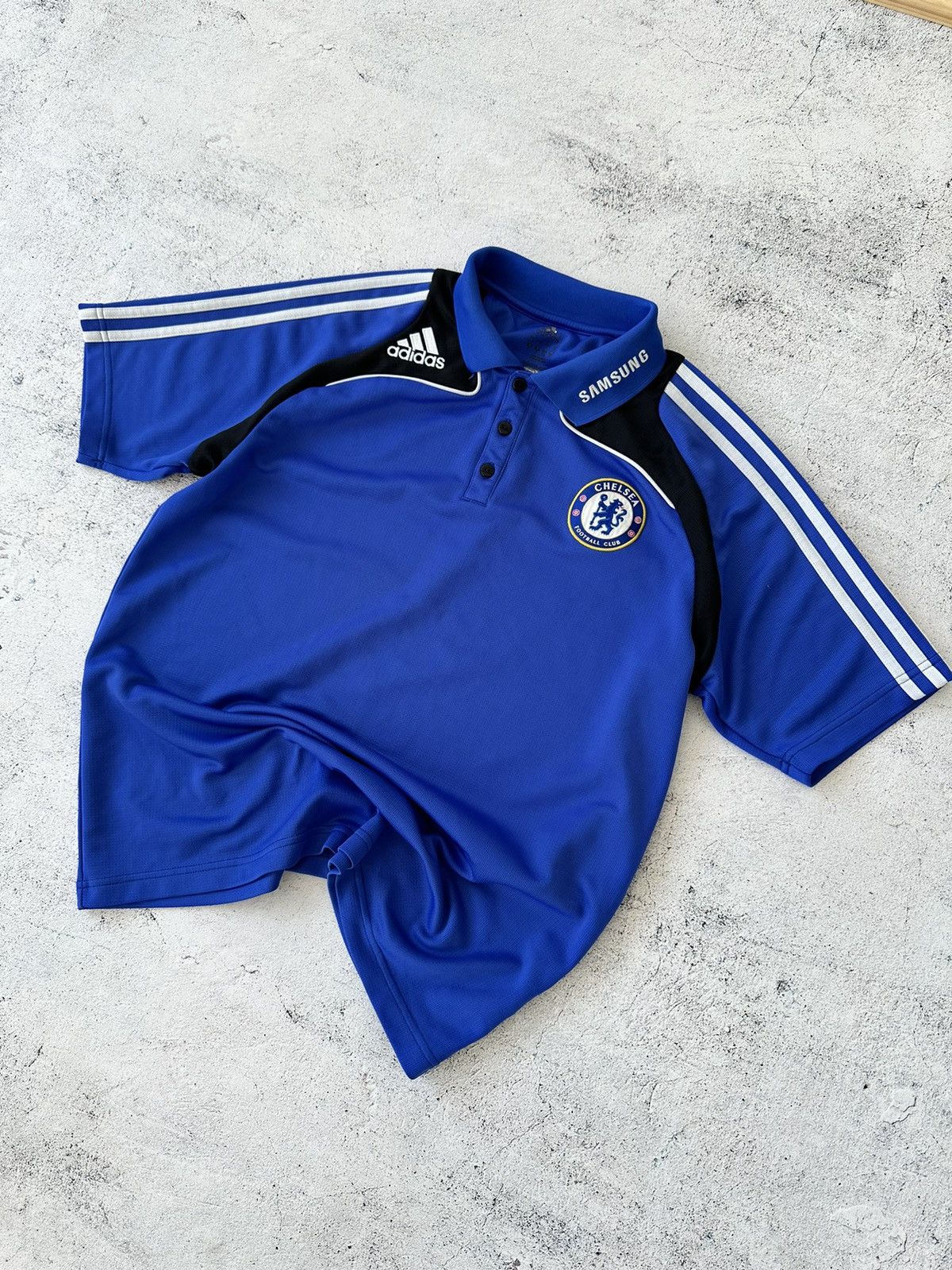Adidas Adidas Chelsea 2007/2008 Vintage Polo Shirt Size US L / EU 52-54 / 3 - 2 Thumbnail
