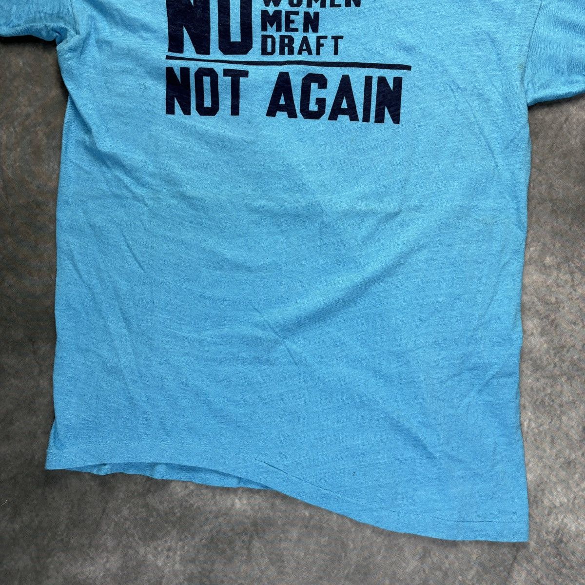 Vintage 1970s Anti Draft Tee True Vintage Political Protest Activist Size US M / EU 48-50 / 2 - 7 Thumbnail