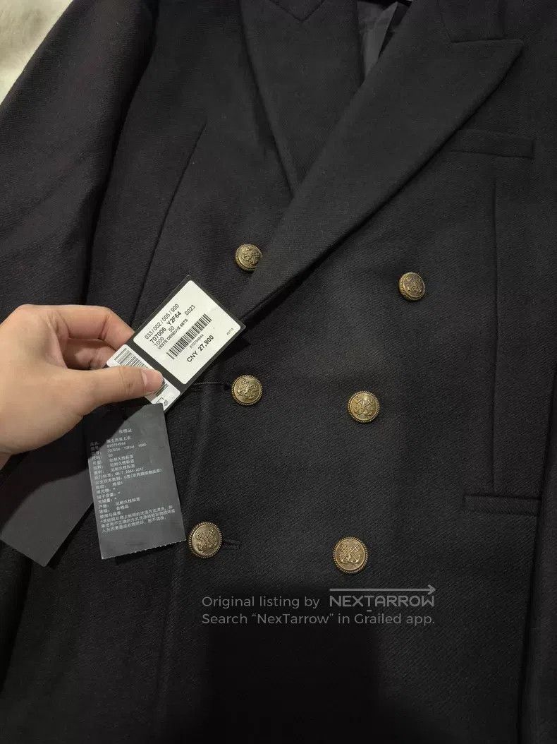 Saint Laurent Paris Saint Laurent Paris Black and Gold Cashmere Wool Blend Men Size US M / EU 48-50 / 2 - 5 Thumbnail