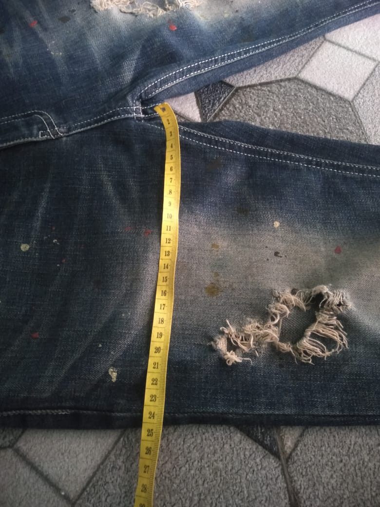 Japanese Brand The Stori Denim Jeans Distrassed Size US 31 - 19 Thumbnail