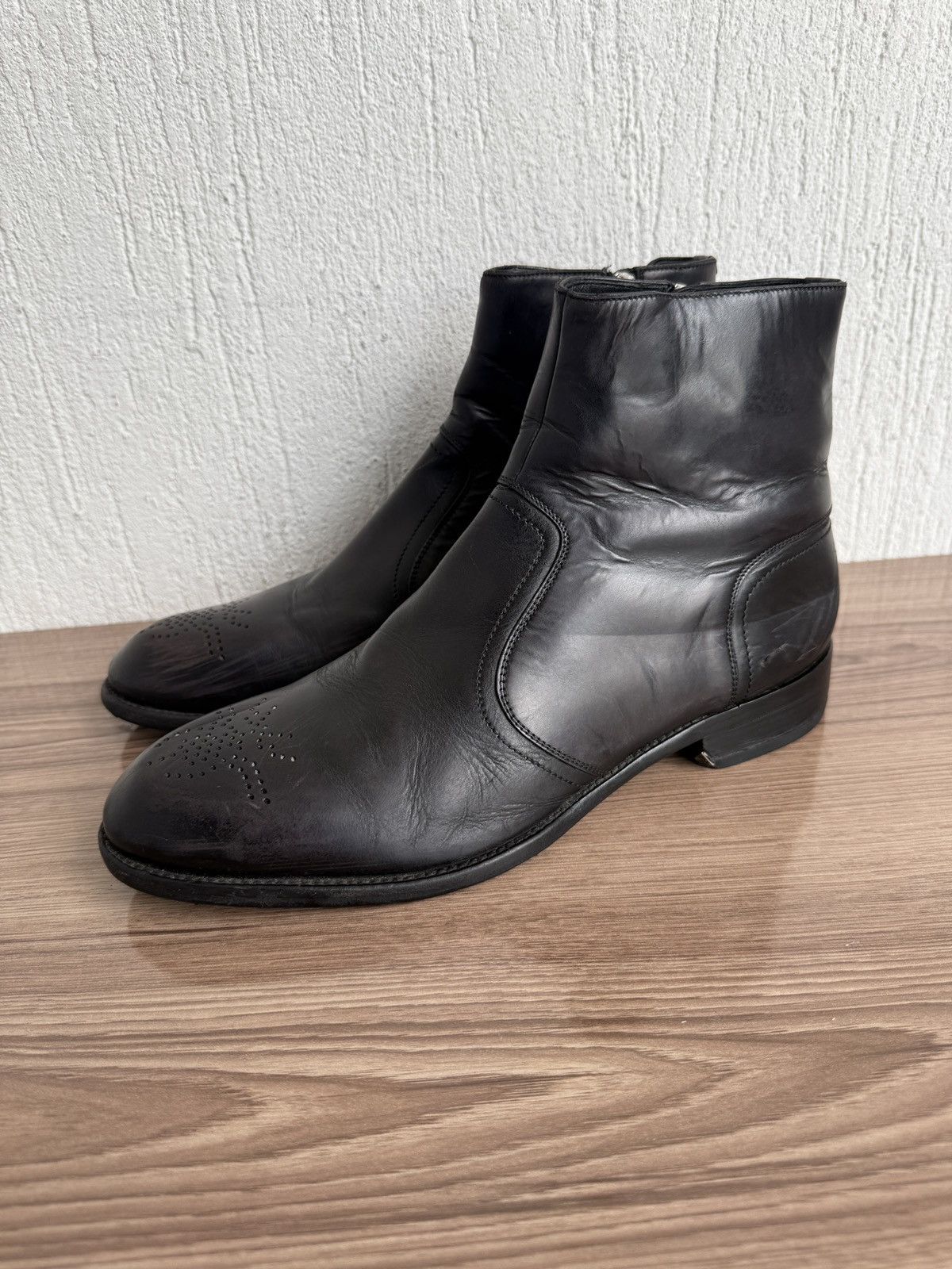 Dior × Hedi Slimane 2005AW Dior Homme Heel Boots | Grailed