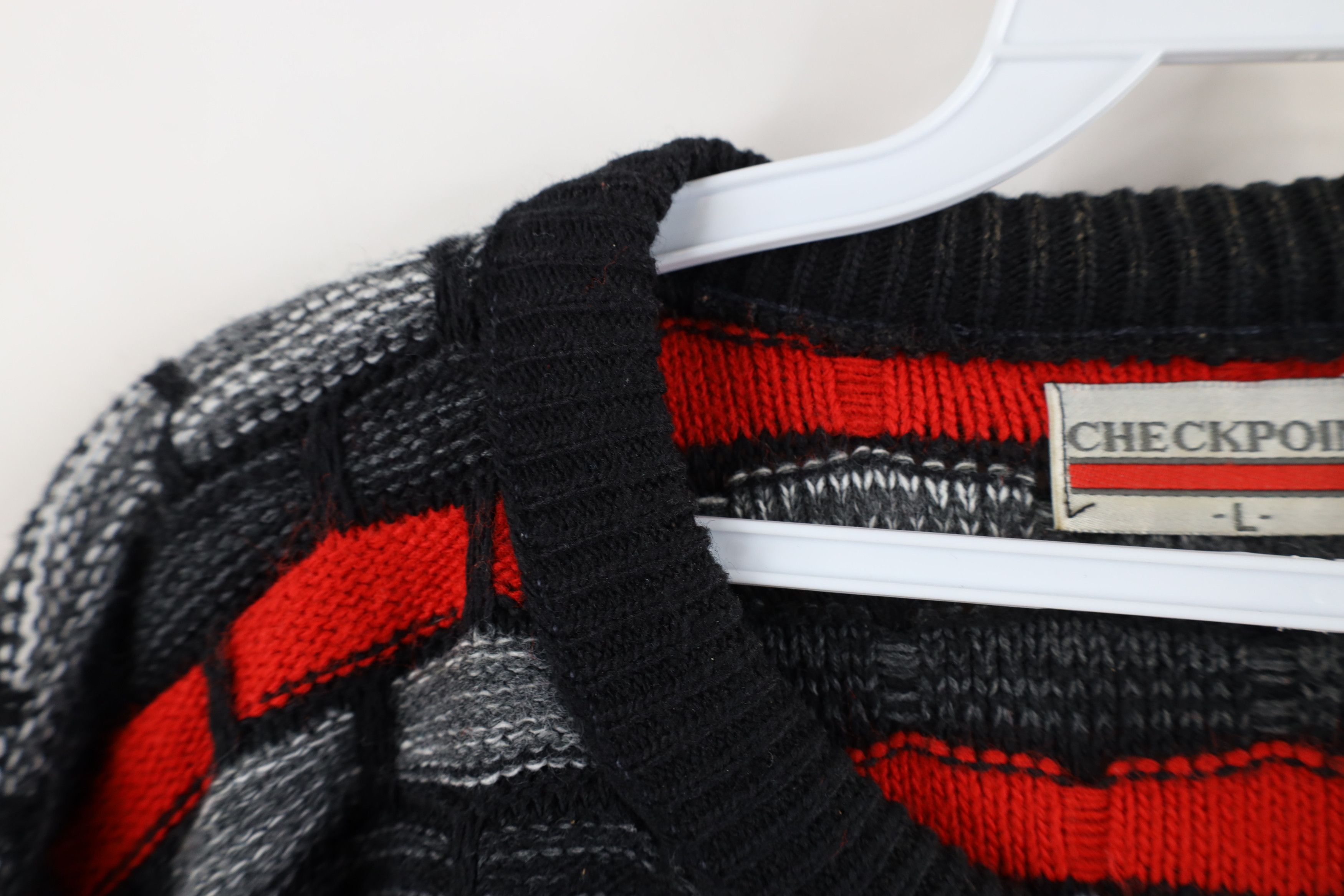 Vintage Vintage 90s Streetwear Brick Knit Crewneck Sweater USA Size US L / EU 52-54 / 3 - 6 Thumbnail