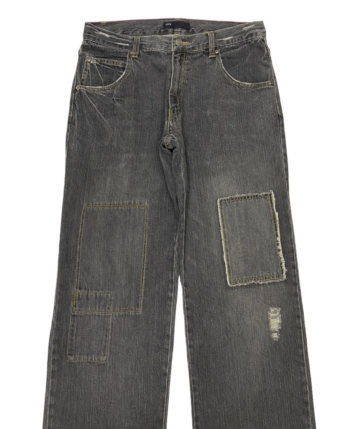 Beauty Beast × Hysteric Glamour BAGGY JEANS MFE PATCHWORK DISTRESSED DENIM JEANS Size US 32 / EU 48 - 2 Thumbnail