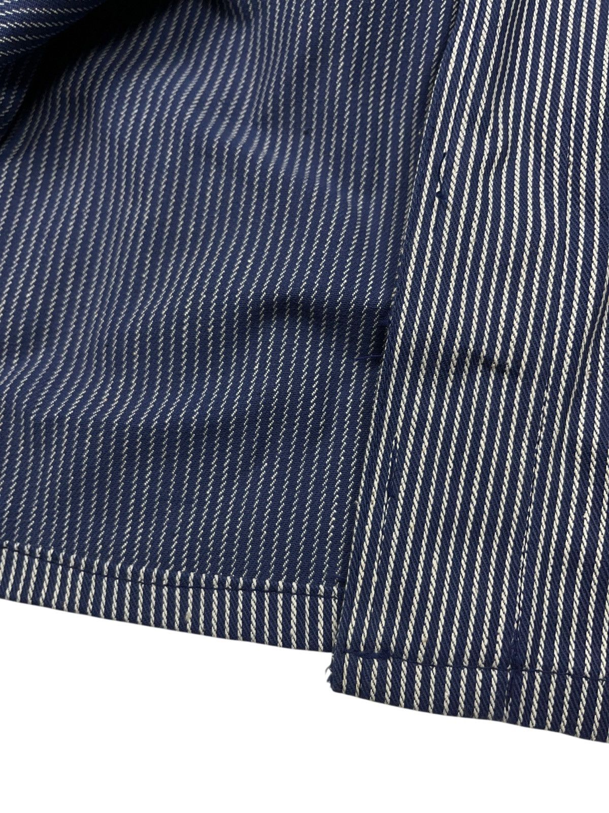 Le Laboureur Vintage 60s Sanfor Striped Leber Jacket German Utility Size US S / EU 44-46 / 1 - 10 Thumbnail