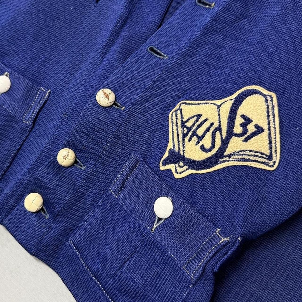 Vintage True Vintage 20s Letterman Wood Button Cardigan Small Size US S / EU 44-46 / 1 - 4 Thumbnail