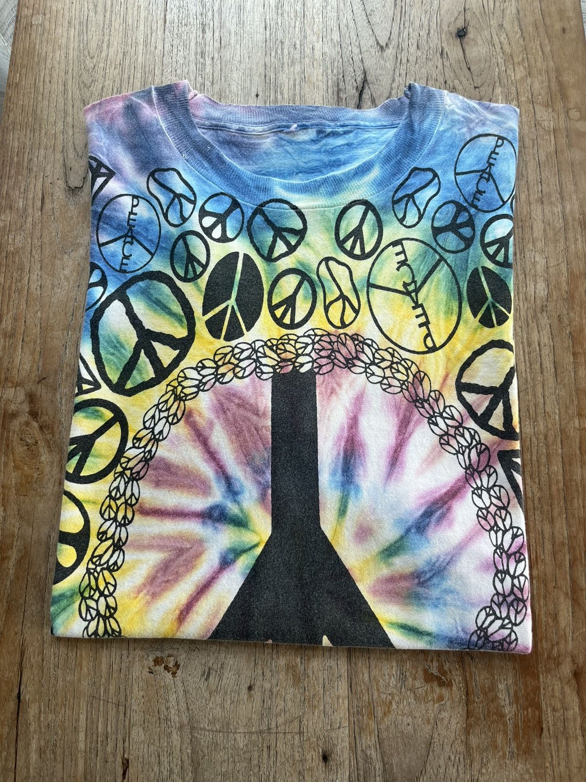 LSDworldpeace × Vintage Vintage PEACE All Over Print 1992’s Screen Shop Tie Dye Size US L / EU 52-54 / 3 - 9 Thumbnail