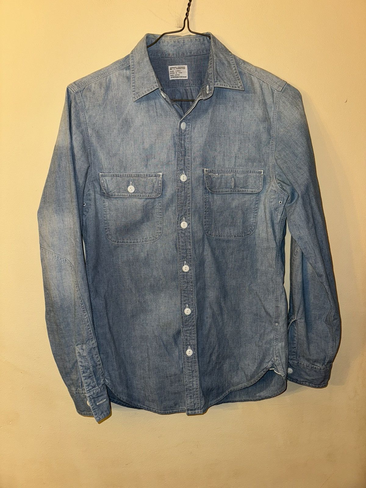 J.Crew J Crew Men’s Chambray Workshirt, X-Small Size US XS / EU 42 / 0 - 1 Thumbnail