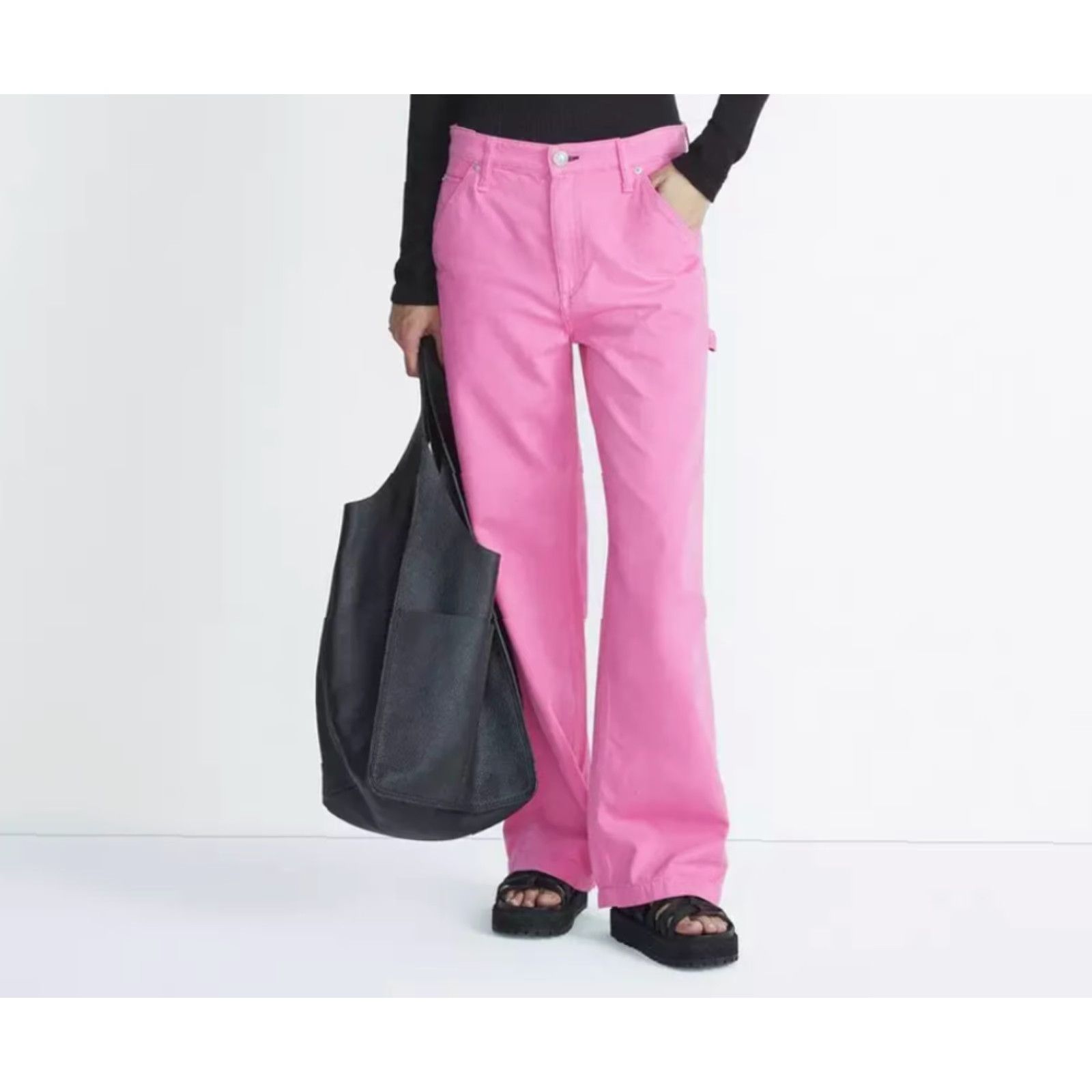 Rag & Bone Rag & Bone Sid Carpenter Jeans Women 30 Pink Wide-Leg Vintage No Size 30" / US 8 / IT 44 - 2 Thumbnail