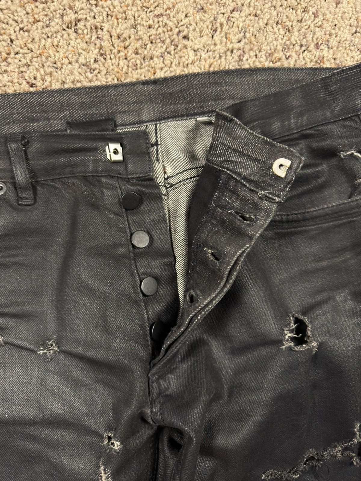 Dior Dior Homme SS04 Waxed Strip Denim Size US 29 - 6 Thumbnail
