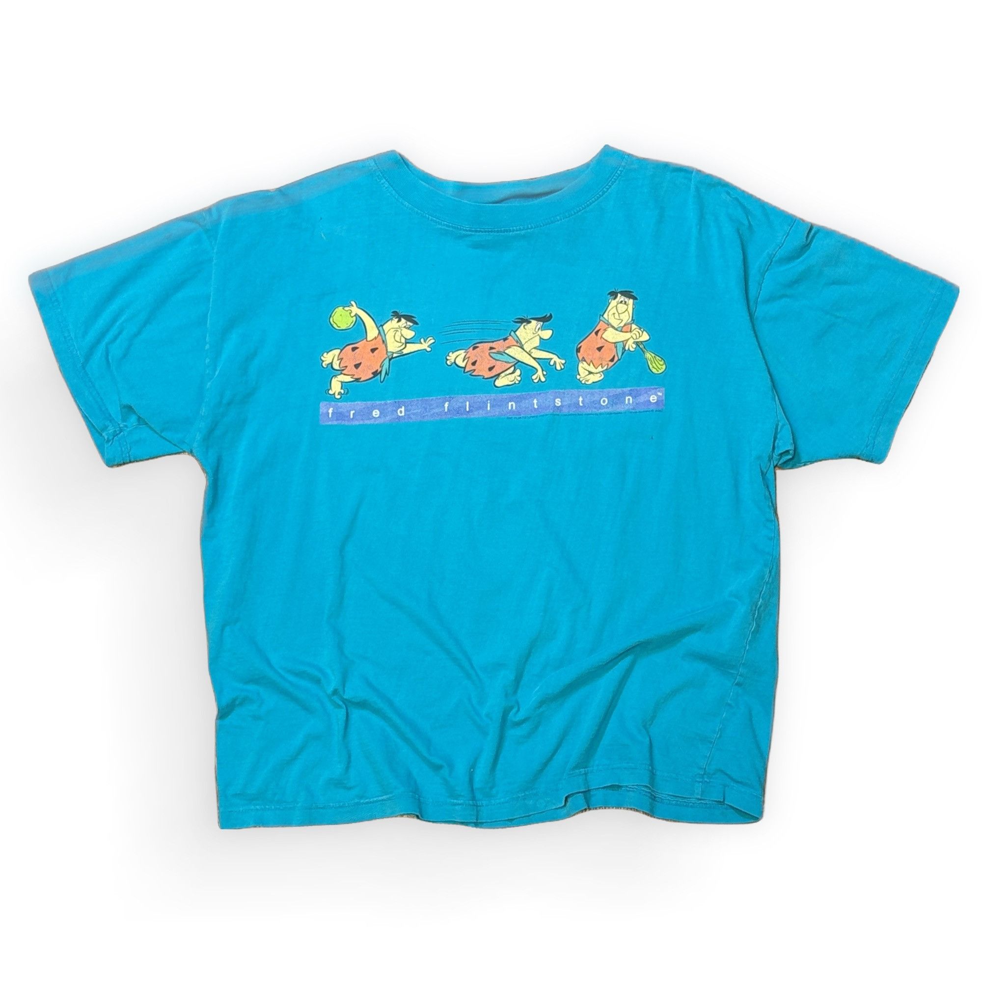Vintage M - Vintage Rare Fred Flintstone Blue Graphic T Size US M / EU 48-50 / 2 - 1 Thumbnail