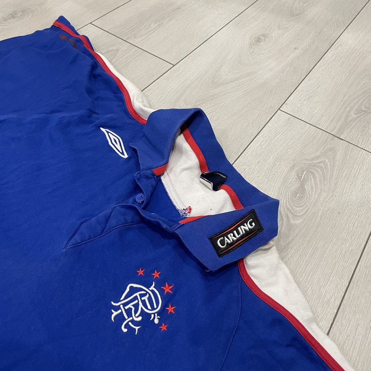 Umbro × Vintage Umbro Carling Rangers 90s polo tee jersey shirt Size US XL / EU 56 / 4 - 2 Thumbnail