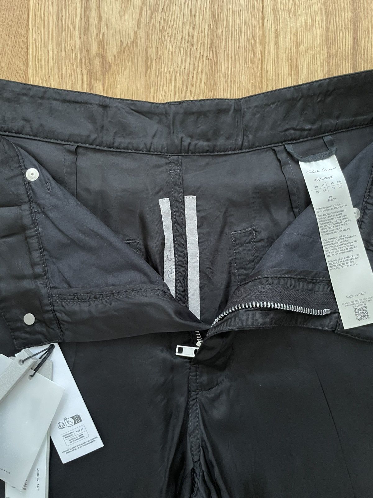 Rick Owens Rick Owens Geth Cut 29 100% Cupro Size US 29 - 3 Thumbnail