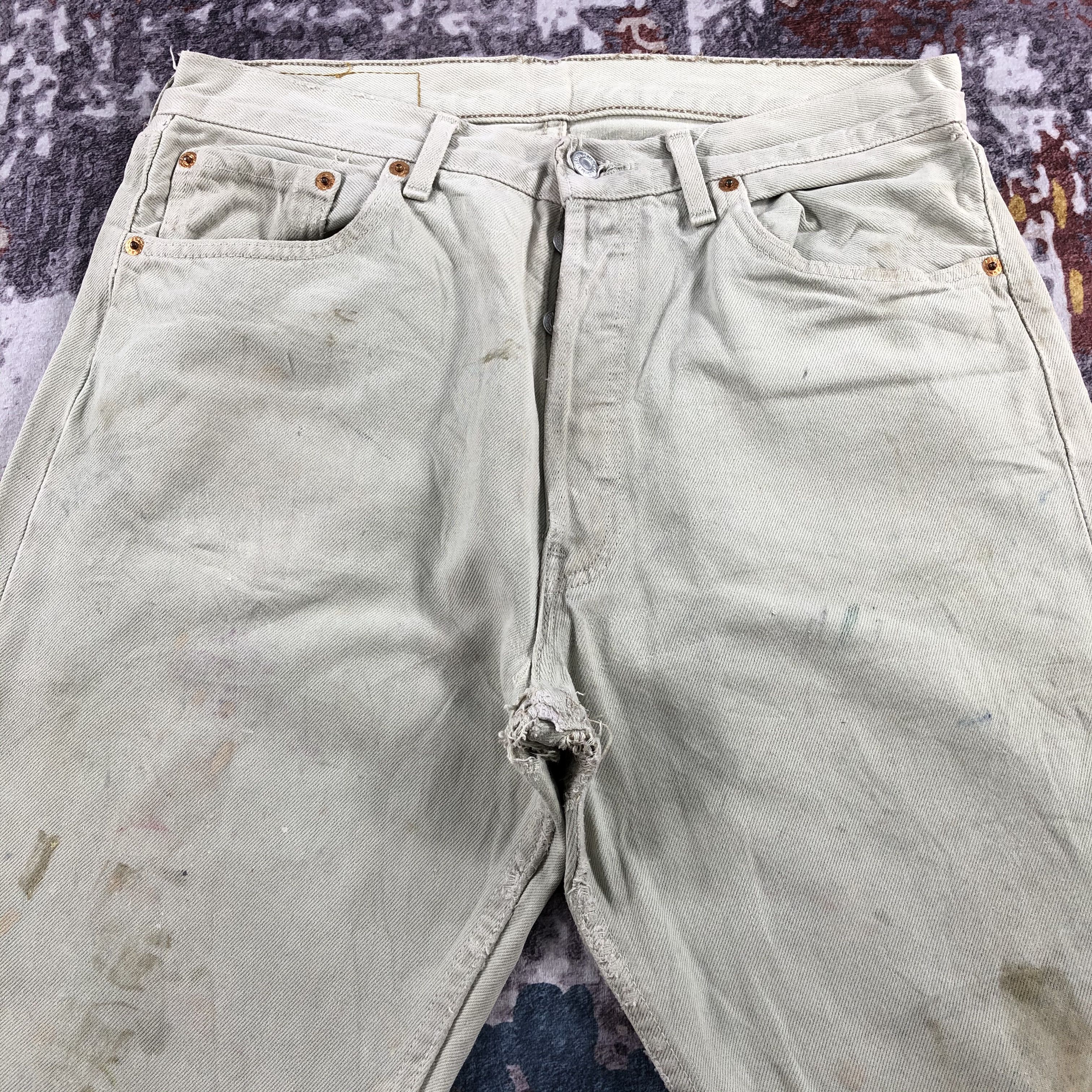 Levi's × Vintage 90s Vintage Light Wash Levis 501 Jeans-JM2446 Size US 32 / EU 48 - 3 Thumbnail