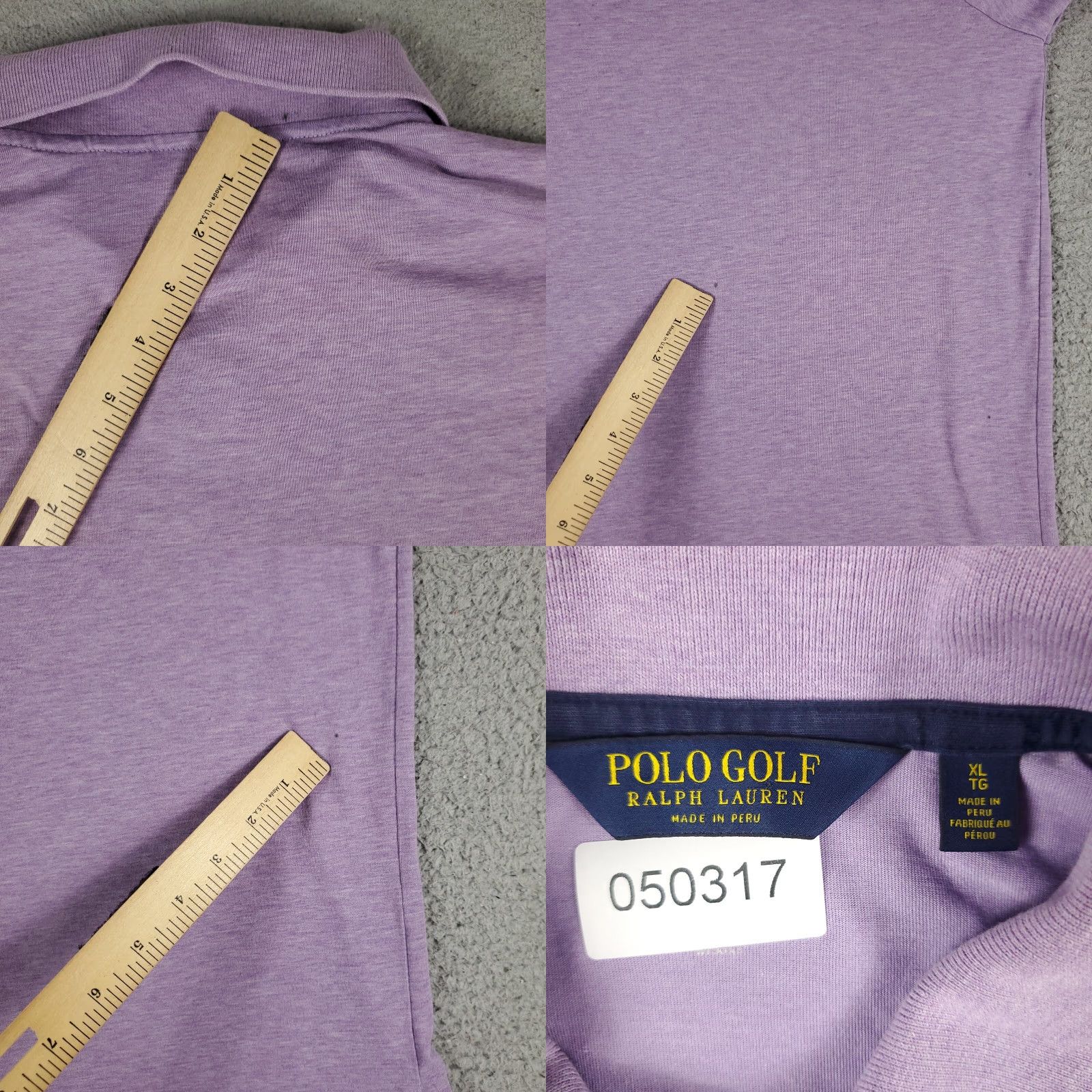 Ralph Lauren Ralph Lauren Polo Shirt Mens XL Purple Short Sleeve Casual Stain + Logo Button Collar Vintage No (adjusted per rules) Size US XL / EU 56 / 4 - 8 Thumbnail