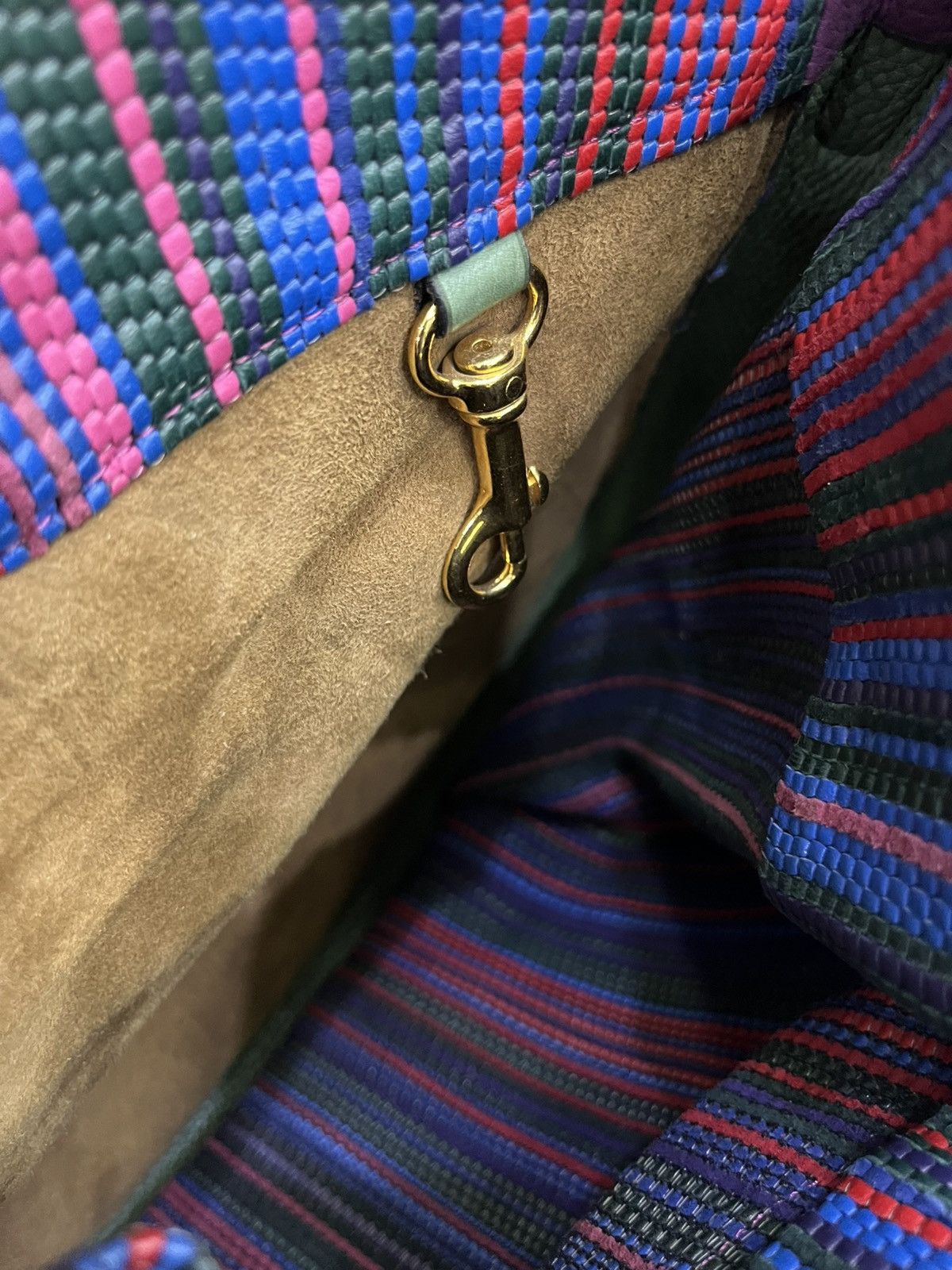Delvaux RARE🔥Vintage Delvaux Woven Stripe Leather D Charm Bag Size ONE SIZE - 17 Thumbnail