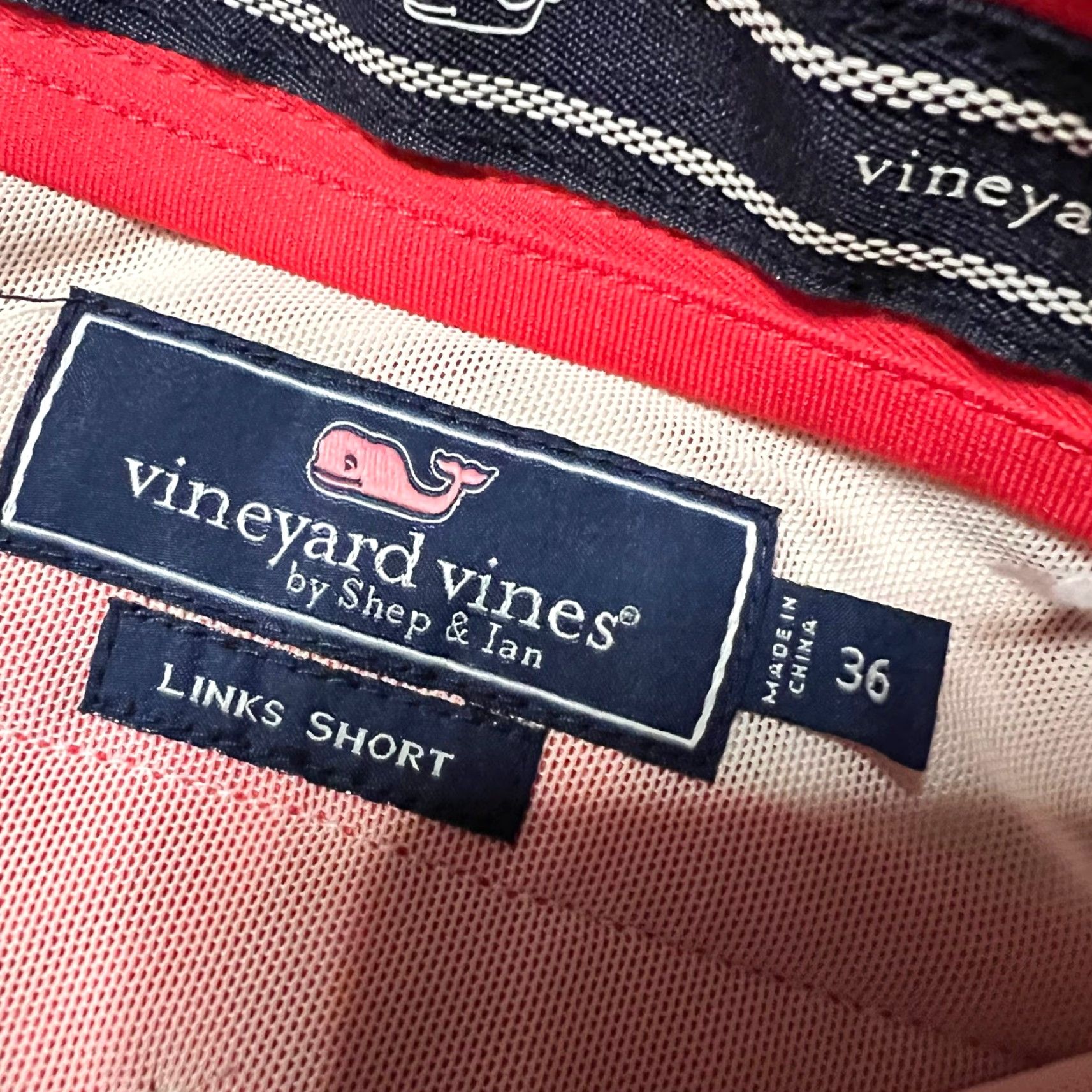 Vineyard Vines Vineyard Vines Links Shorts Mens 36 Red Pink Flat Front Golf 9" Chino Size US 36 / EU 52 - 4 Thumbnail