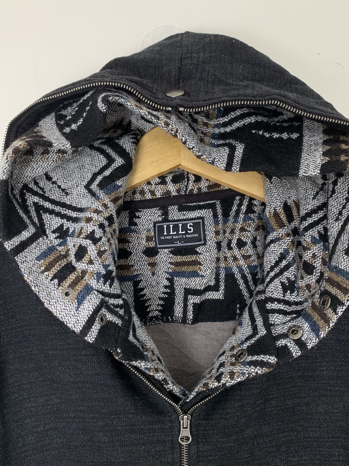 Japanese Brand double layer hoodie ILLS japan undefined style Size US L / EU 52-54 / 3 - 5 Thumbnail