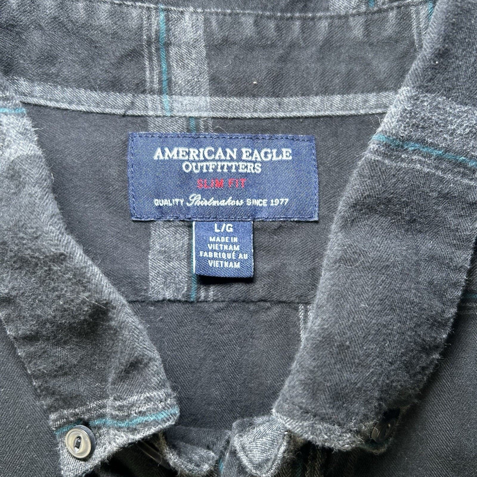 American Eagle Outfitters American Eagle Shirt Mens L Black Plaid Button Long Sleeve Size US L / EU 52-54 / 3 - 2 Thumbnail