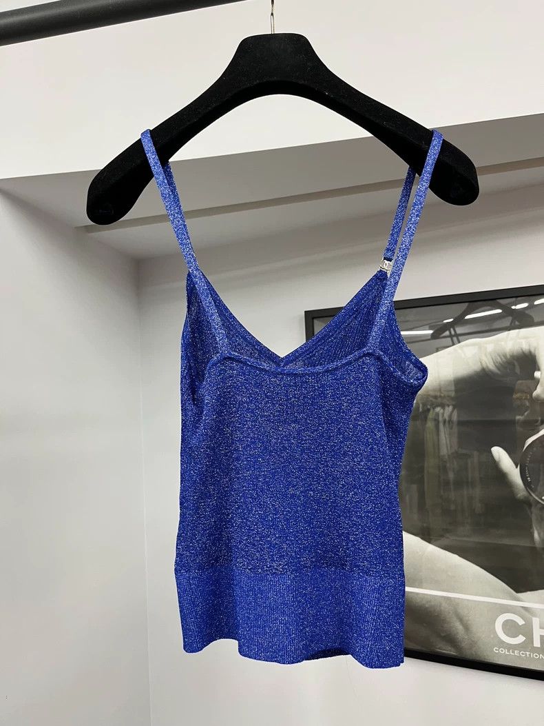 Chanel Chanel 22A blue sequin bottom suspender vest Size XS / US 0-2 / IT 36-38 - 3 Thumbnail