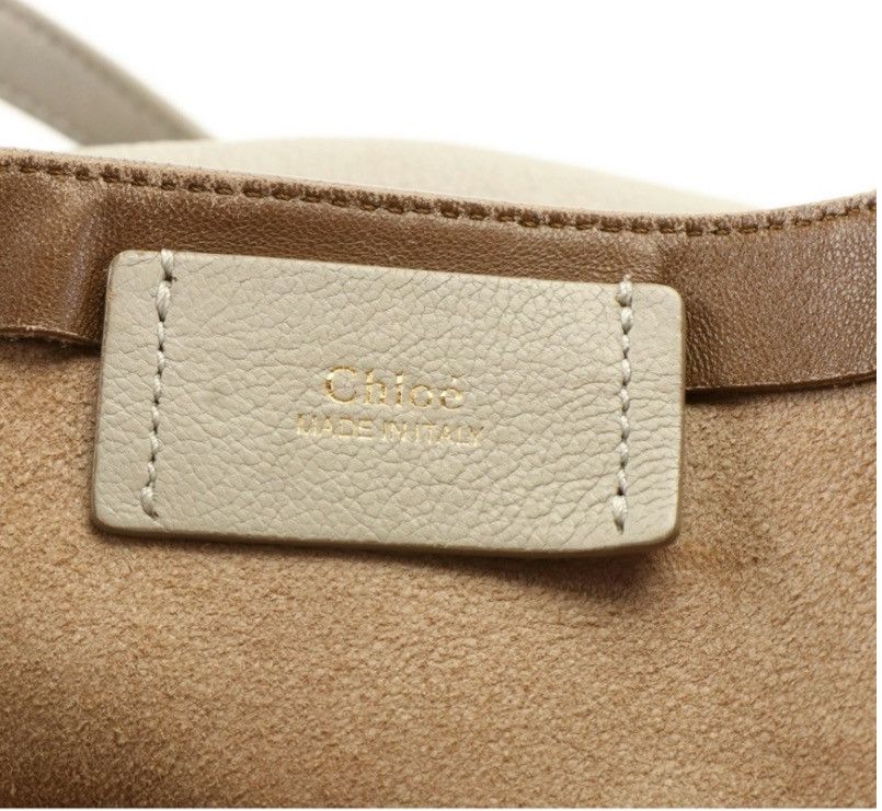 Chloe Chloé Dilan East-West Tote Bag in Pebbled Grey Leather Size ONE SIZE - 4 Thumbnail