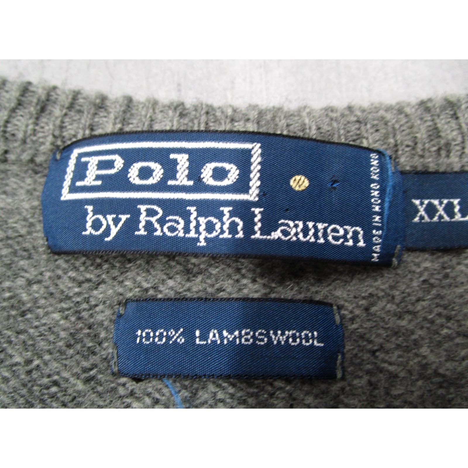Polo Ralph Lauren VINTAGE Polo Ralph Lauren Vest Shirt Mens 2XL Gray Lambswool V Neck Pony Size US XXL / EU 58 / 5 - 2 Thumbnail