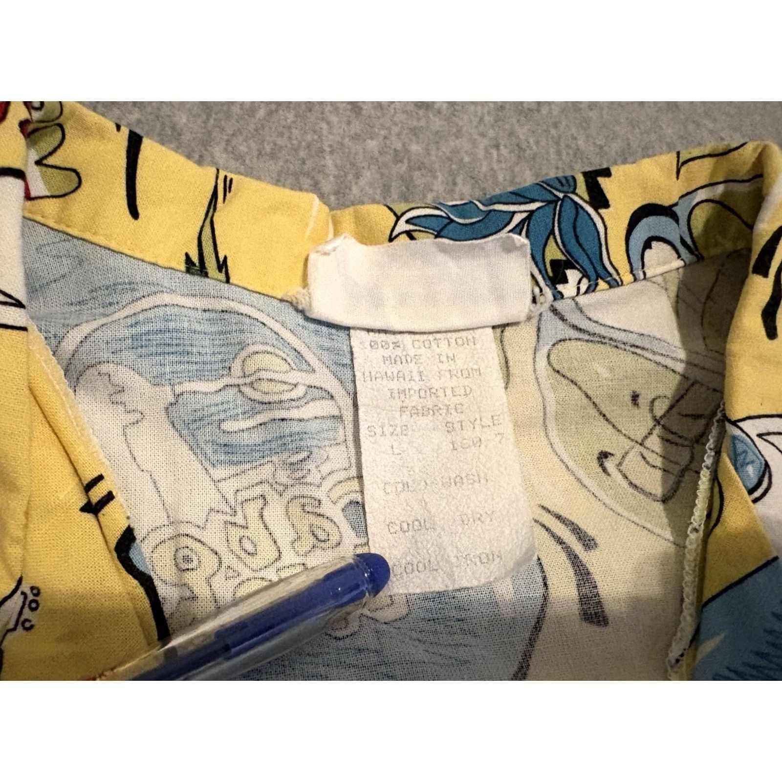 Vintage VINTAGE Malihini Hawaii Button-Up Shirt Cabo Mexico Size Large Men Short Sleeve Yellow Hawaiian Cotton 24" Pit to Pit 27.5" Length Mens Size US L / EU 52-54 / 3 - 5 Thumbnail