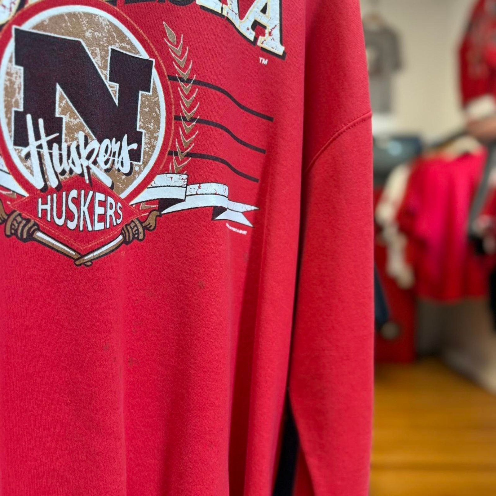 Vintage Vintage 90s Nebraska Huskers Crewneck Size US L / EU 52-54 / 3 - 6 Thumbnail