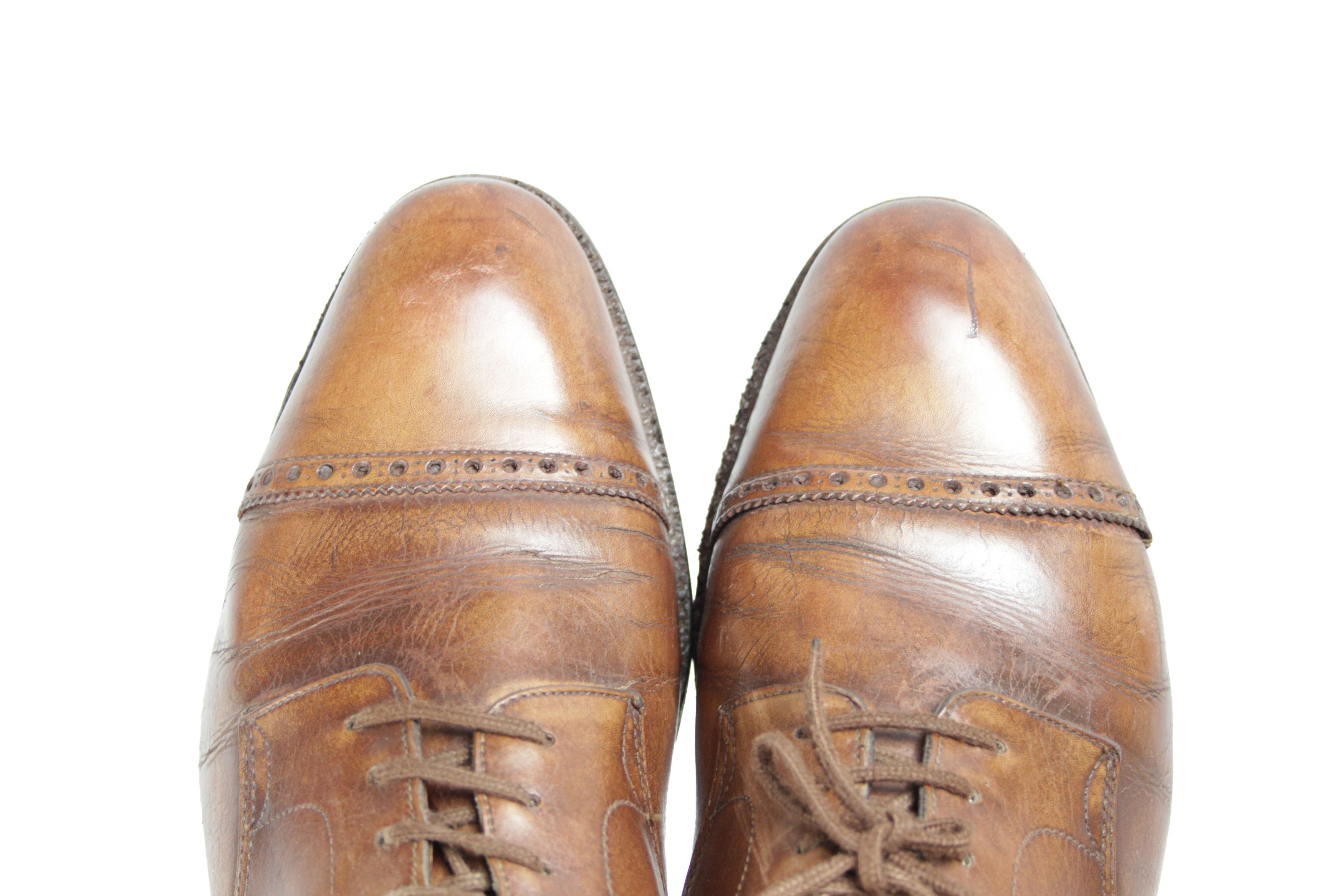 John Lobb 90S Bespoke 5-Eyelet Cap Toe Blucher Derby Vintage Size US 10.5 / EU 43-44 - 8 Thumbnail