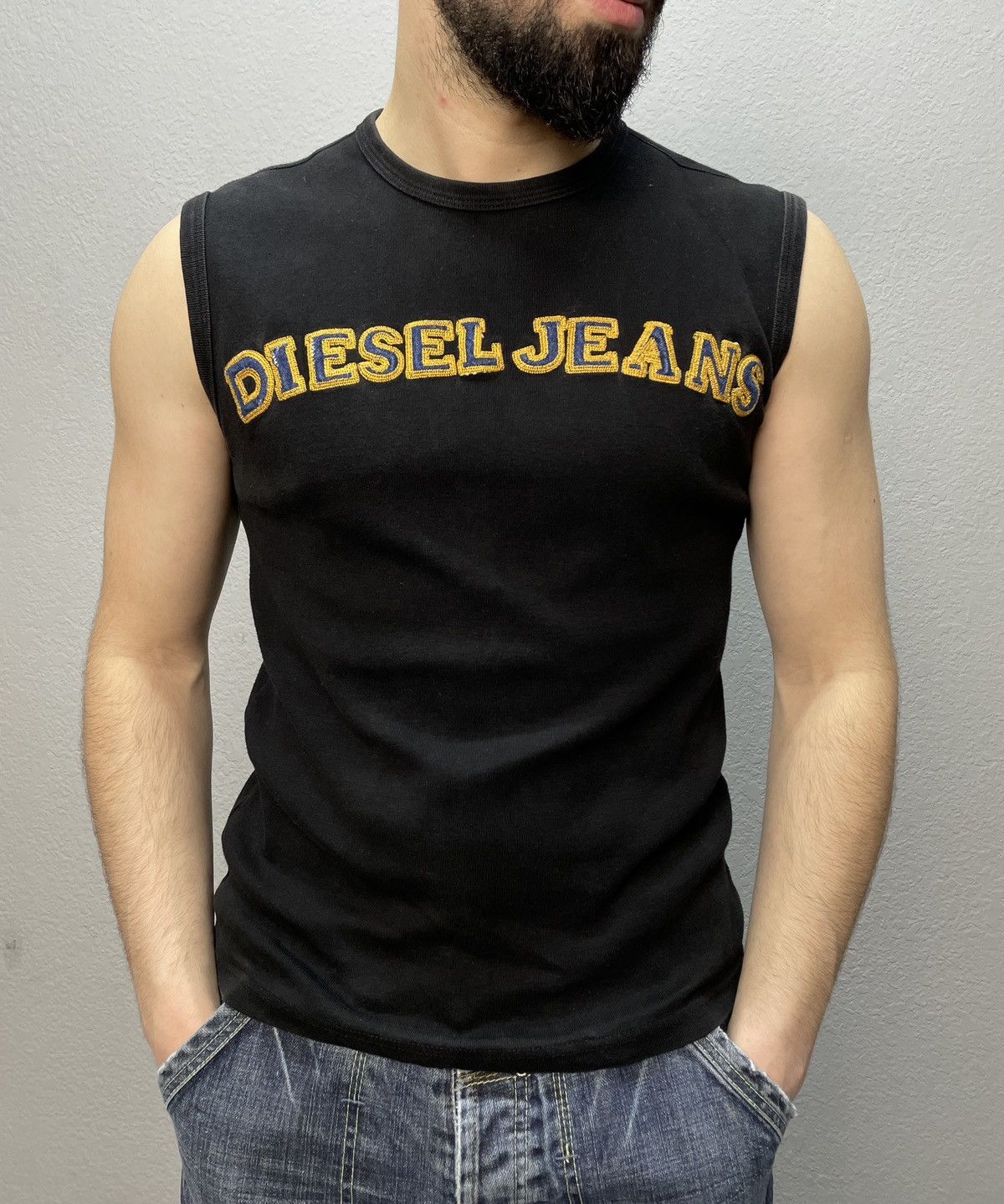 Diesel Vintage Diesel Tee Tank Top Y2K T-Shirt Big Logo Size US M / EU 48-50 / 2 - 1 Thumbnail