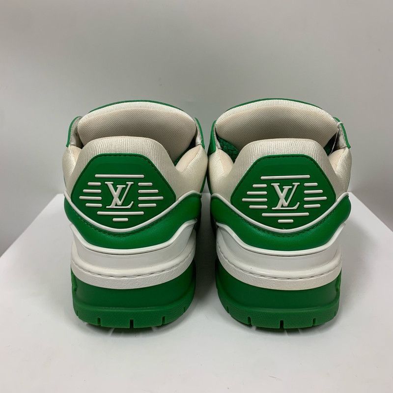 Louis Vuitton Louis Vuitton Trainer Maxi Green and White Sneakers -2508 Size US 8.5 / EU 41-42 - 3 Thumbnail