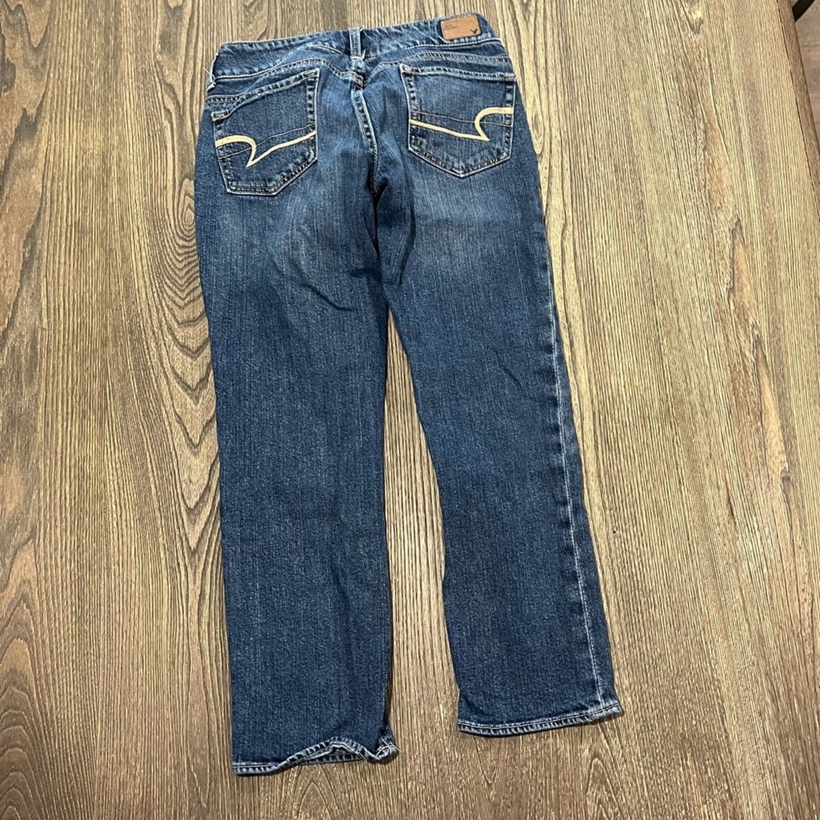 American Eagle Outfitters American Eagle Artist Jeans Straight Leg Low Rise Stretch 2 Size 26" / US 2 / IT 38 - 11 Thumbnail