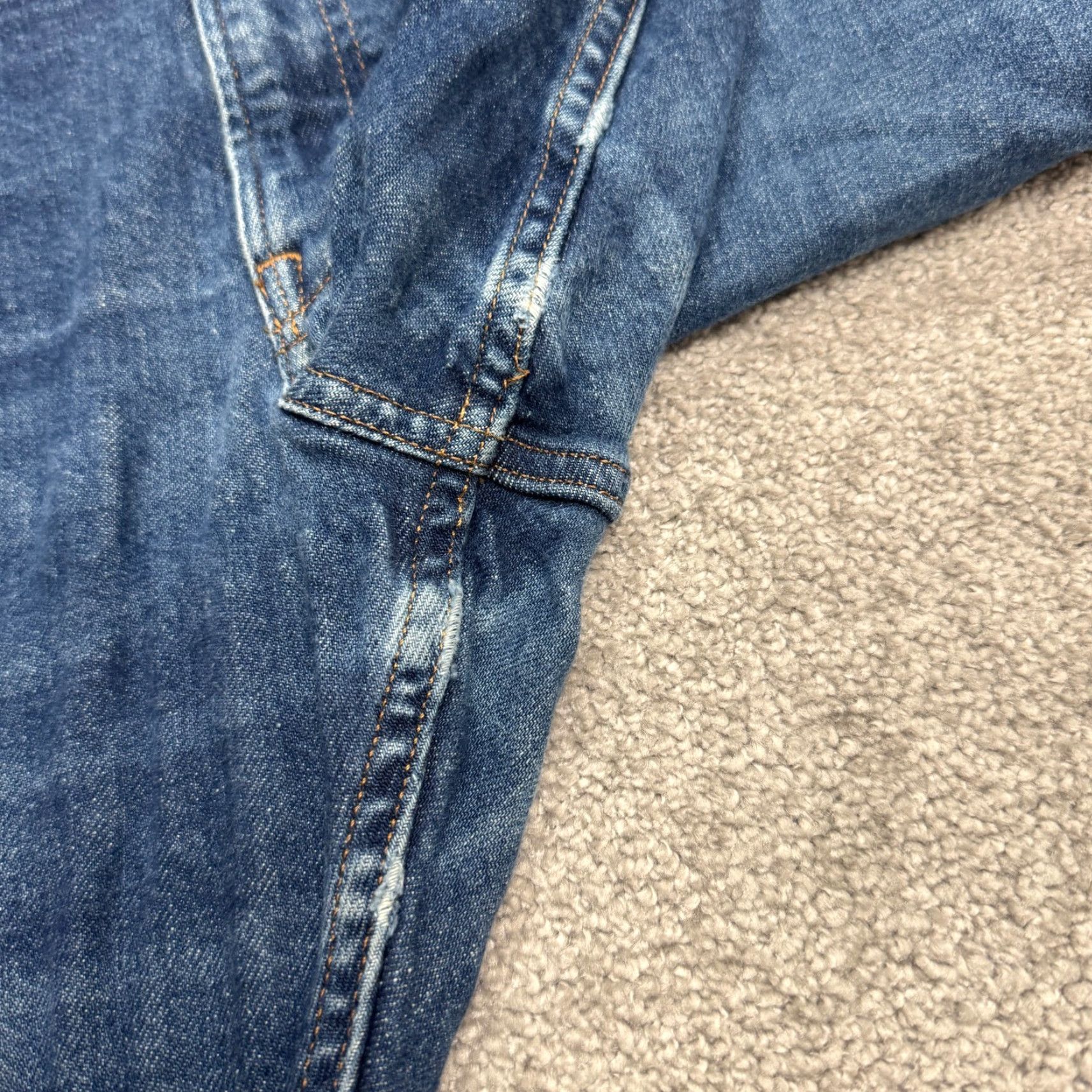 Everlane Everlane Selvedge Slim Fit Denim Jeans Mens 35x30 Blue Organic Cotton Straight Size US 35 - 7 Thumbnail