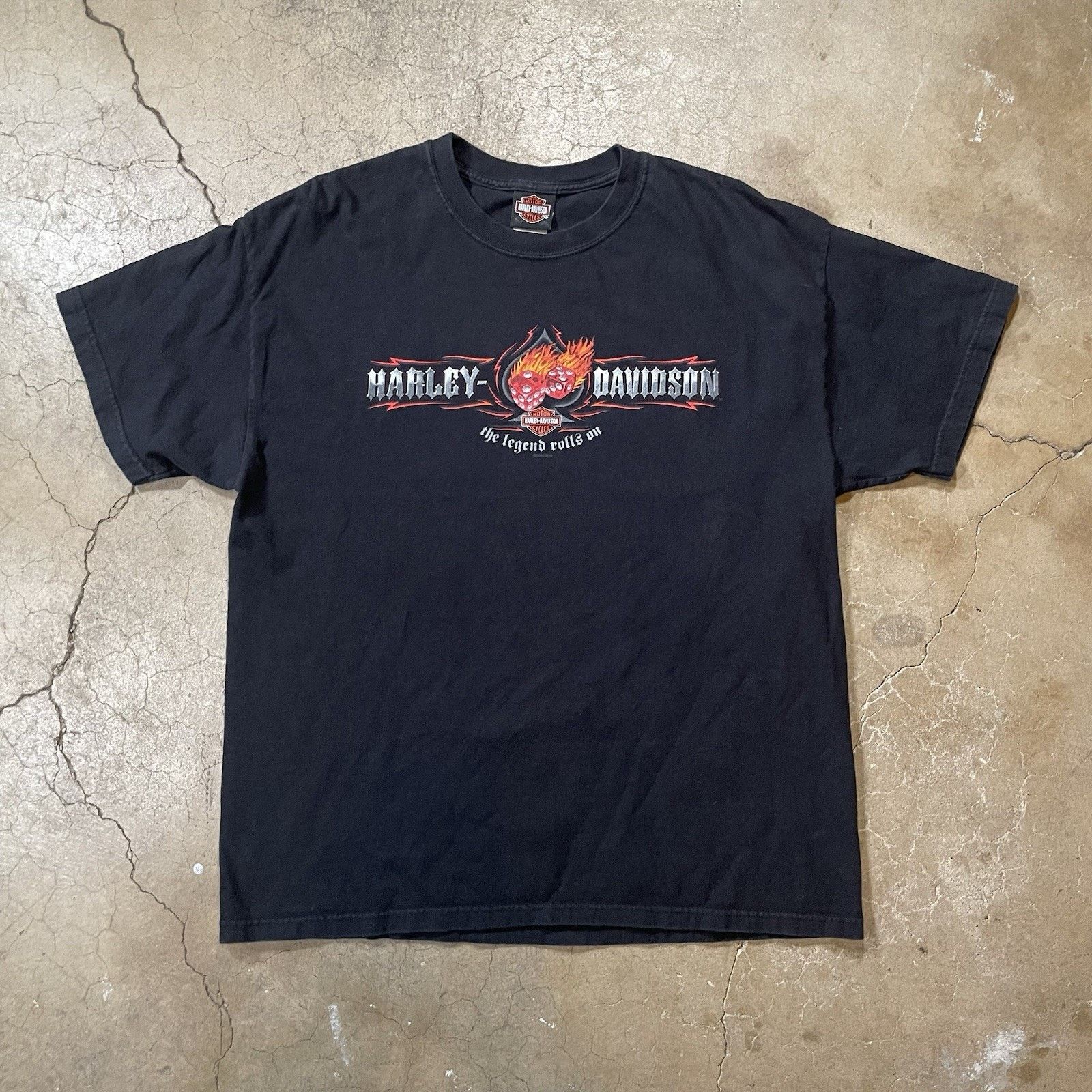 Harley Davidson Y2K 2005 Harley Davidson Dice Double Sided Shirt Men’s XL Size US XL / EU 56 / 4 - 1 Thumbnail
