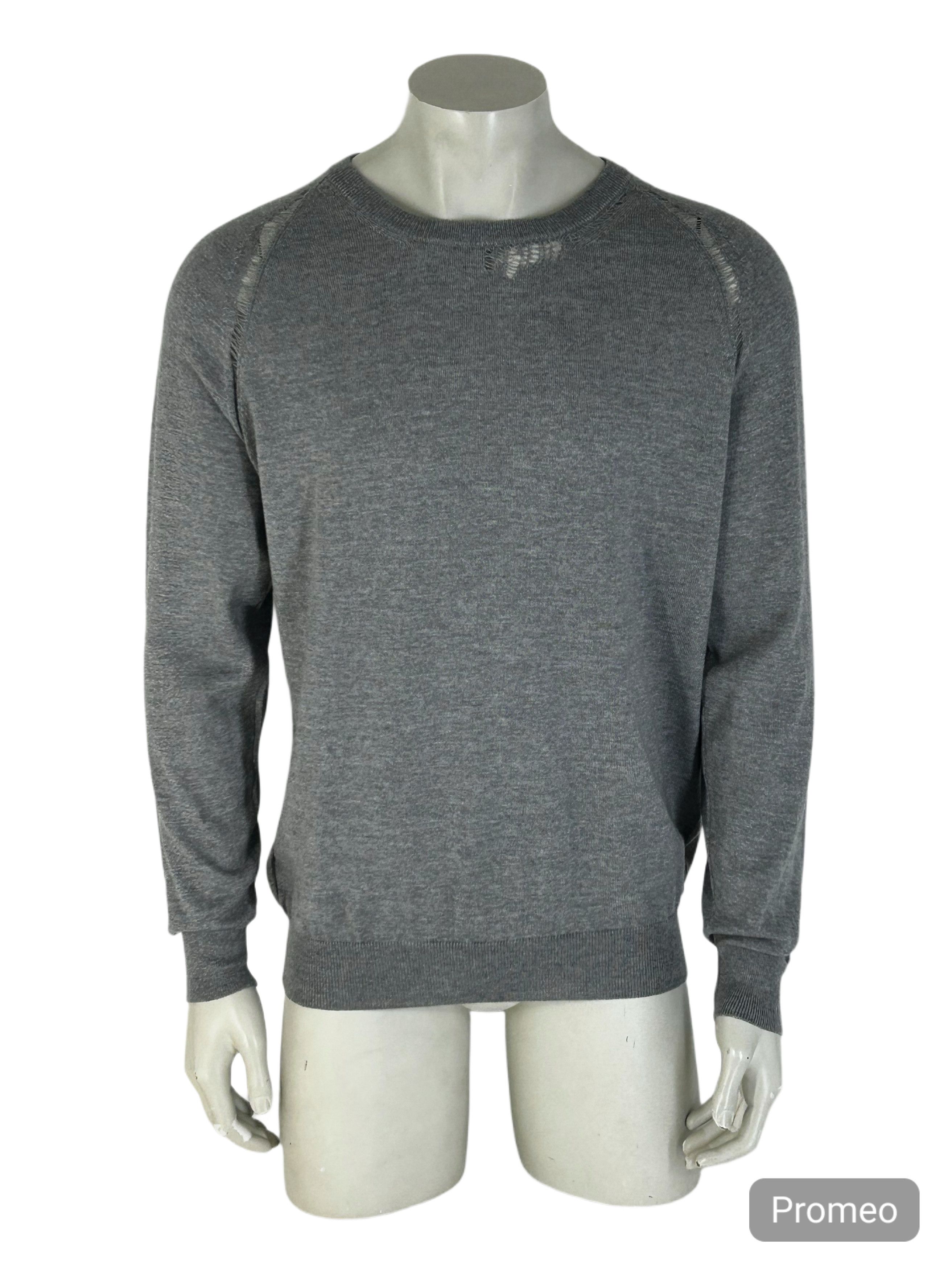 Dior DIOR HOMME DESTROYED DETAIL RAGLAN SHOULDER KNIT Size US XL / EU 56 / 4 - 1 Thumbnail