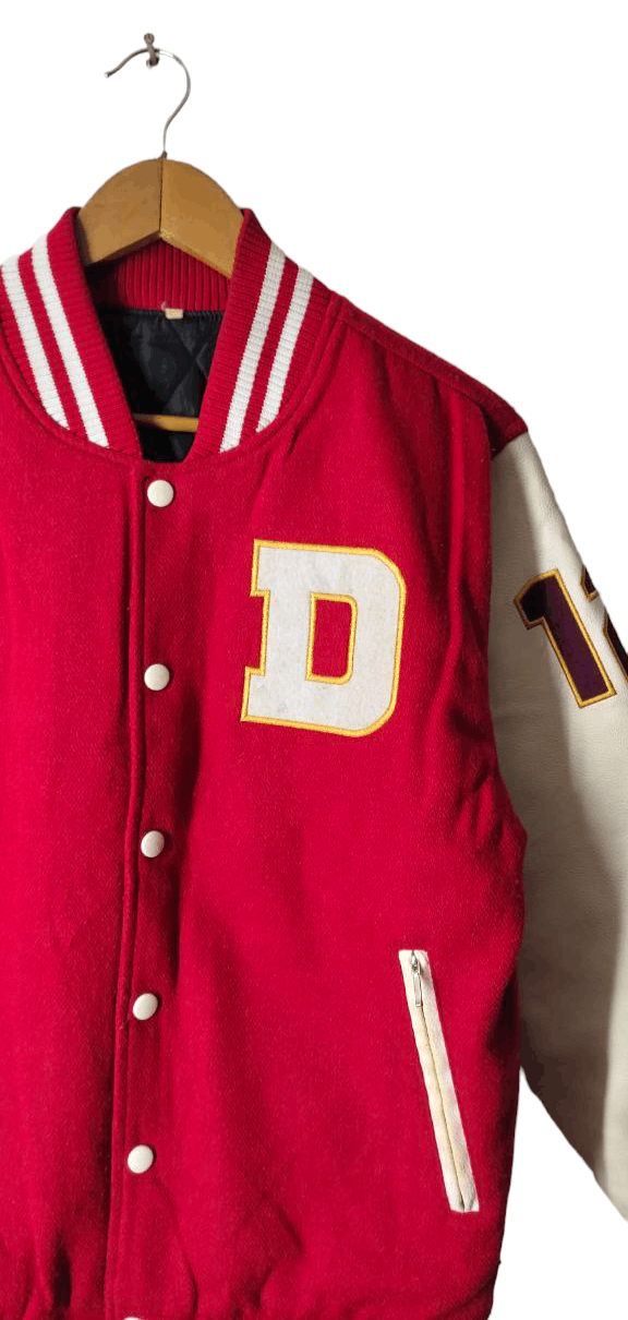 Vintage VINTAGE 80S LEATHER VARSITY JACKET Size US M / EU 48-50 / 2 - 5 Thumbnail