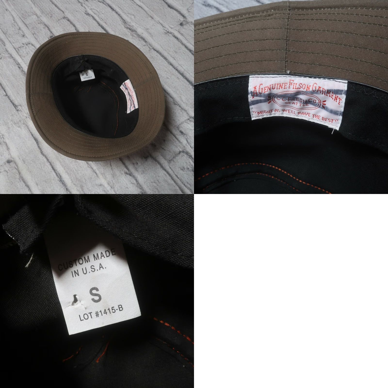 Filson VINTAGE Filson Tin Cloth Packer Hat Men Small Safety Orange USA Made 60015 Size ONE SIZE - 8 Thumbnail