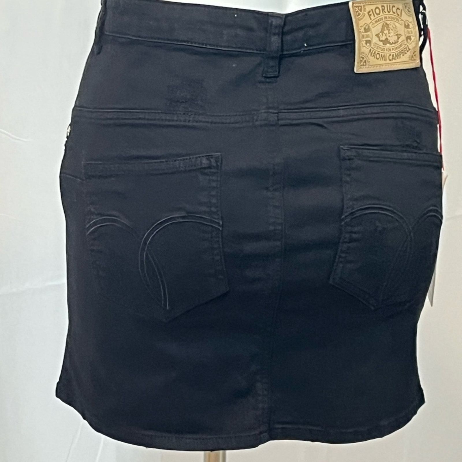 Fiorucci Fiorucci Black Distressed Mini Skirt Size 30" / US 8 / IT 44 - 13 Thumbnail