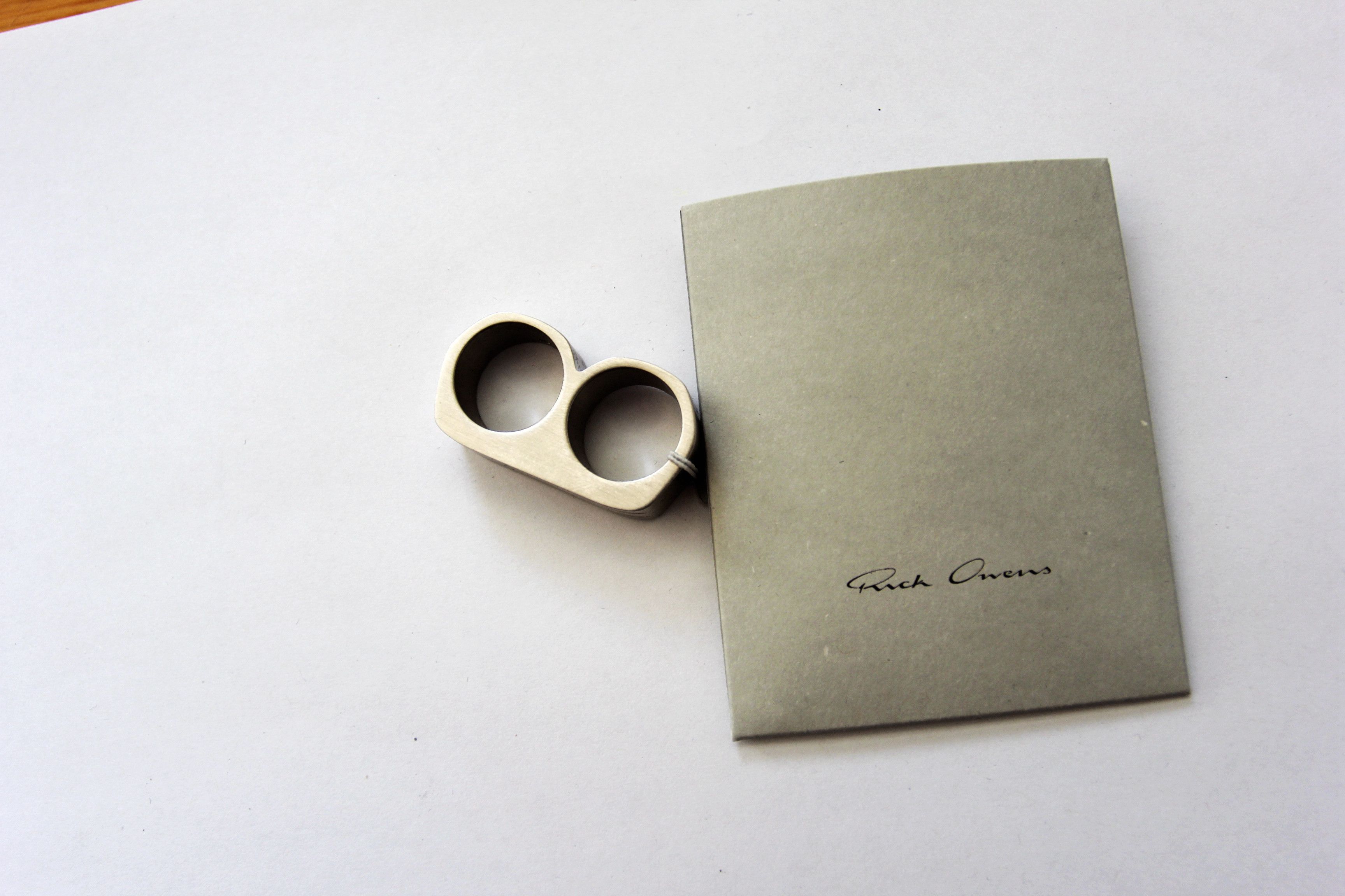 Rick Owens BNWT RICK OWENS DOUBLE GRILL RING IN BRASS 54 Size ONE SIZE - 2 Thumbnail