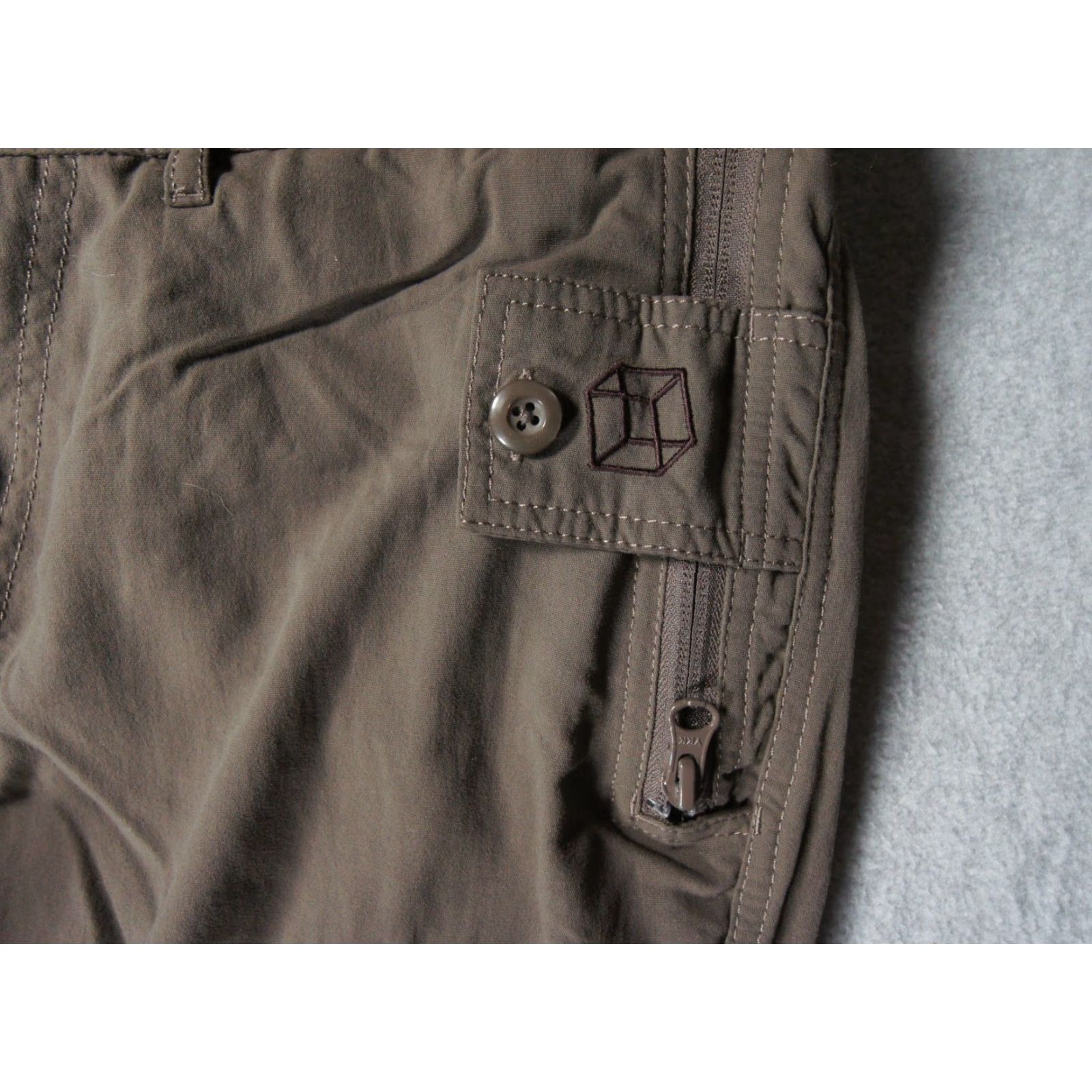 Vintage Clothing Arts Pants Mens 34x30 Brown Cargo Pockets 5-Pocket Design Travel Pick Pocket Proof Cargo Pants Mens Brown Size US 34 / EU 50 - 3 Thumbnail